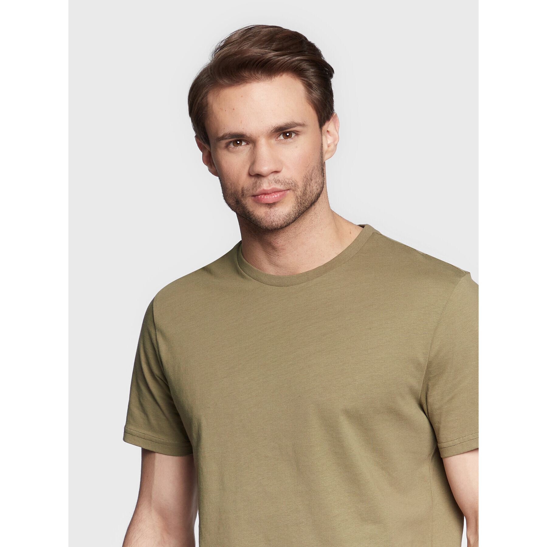 Outhorn T-Shirt TTSHM058 Khaki Regular Fit - Pepit.cz