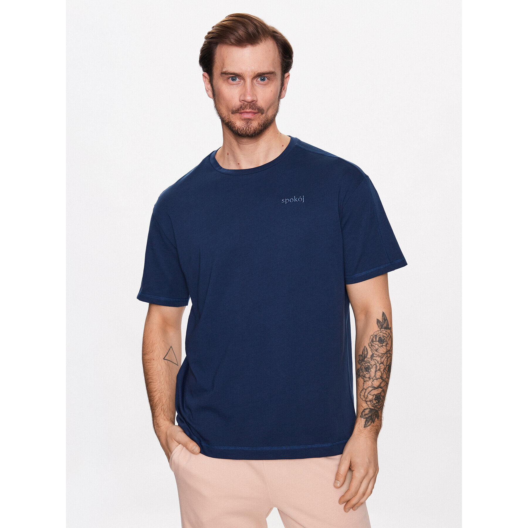 Outhorn T-Shirt TTSHM453 Tmavomodrá Regular Fit - Pepit.cz