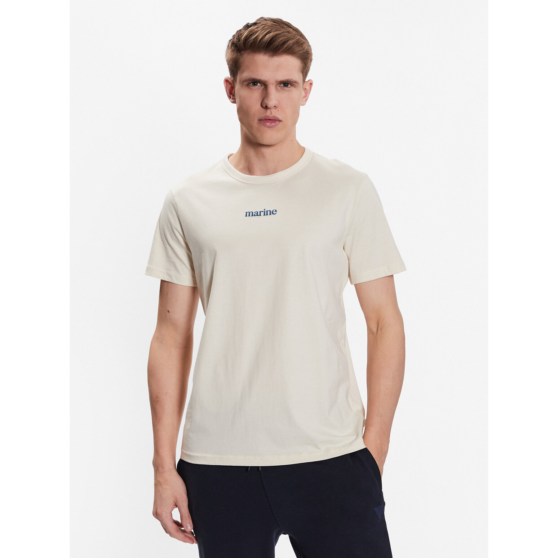 Outhorn T-Shirt TTSHM457 Écru Regular Fit - Pepit.cz