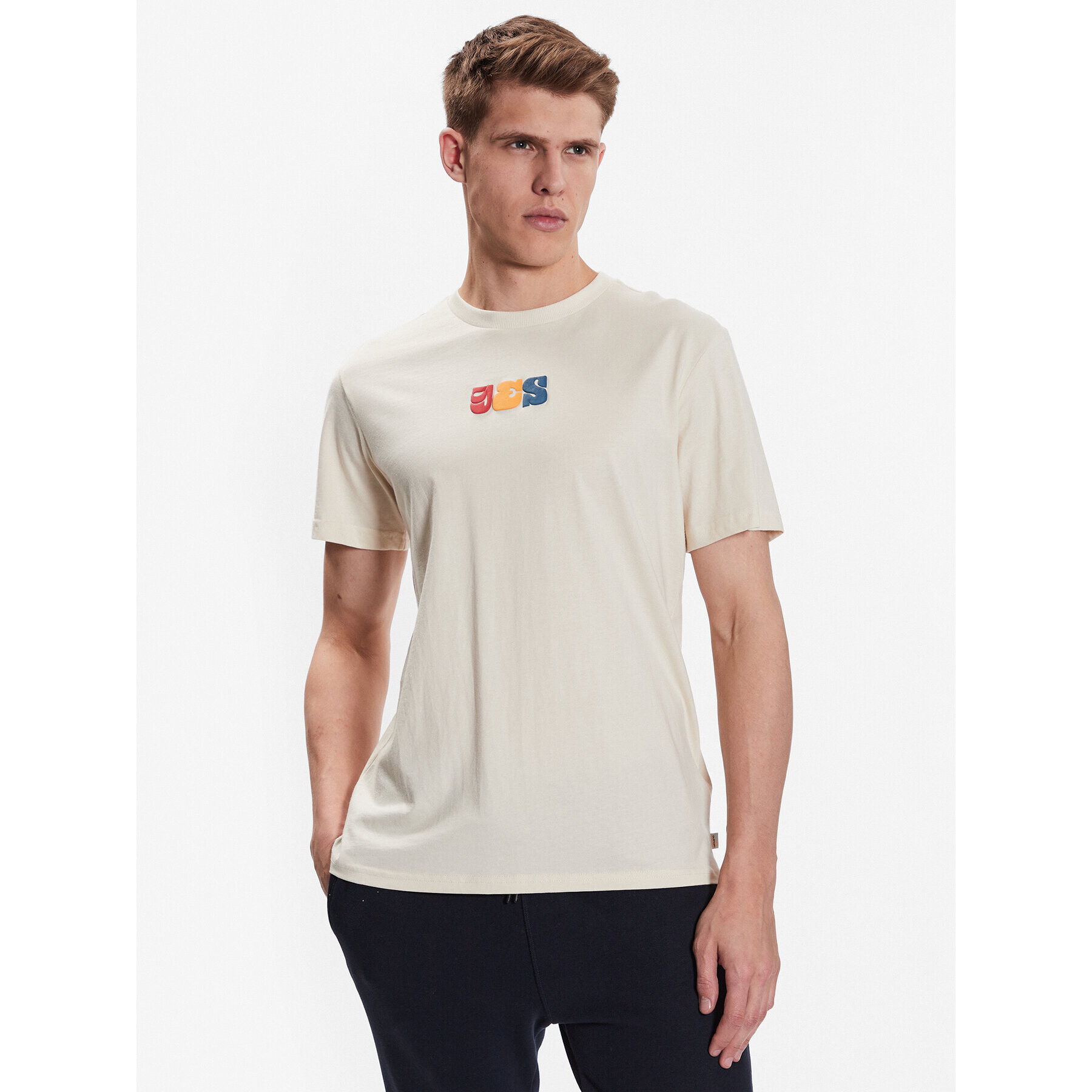 Outhorn T-Shirt TTSHM458 Écru Regular Fit - Pepit.cz