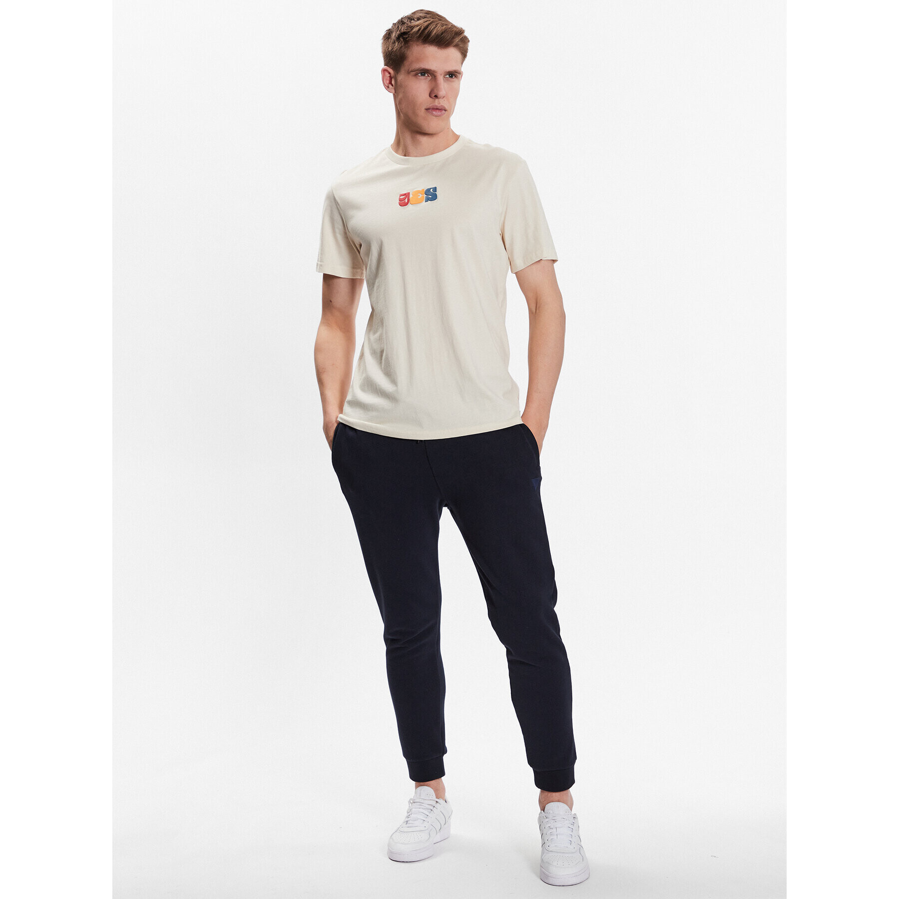 Outhorn T-Shirt TTSHM458 Écru Regular Fit - Pepit.cz