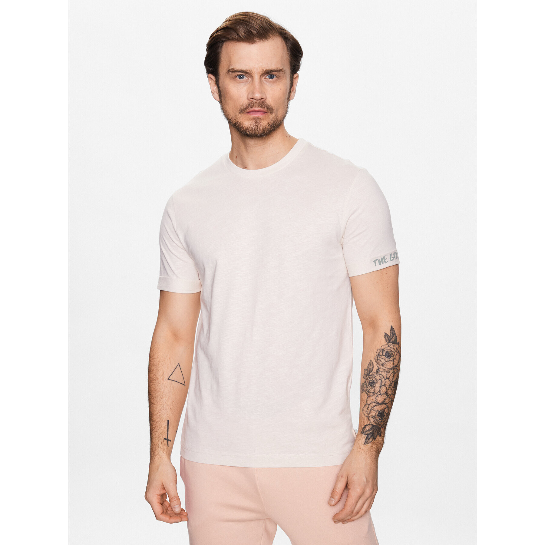 Outhorn T-Shirt TTSHM467 Écru Regular Fit - Pepit.cz