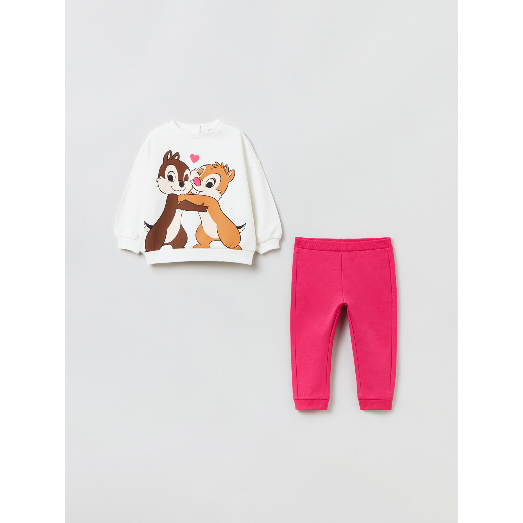 OVS Sada halenka a kalhoty Chip & Dale 1625501 Bílá Regular Fit - Pepit.cz