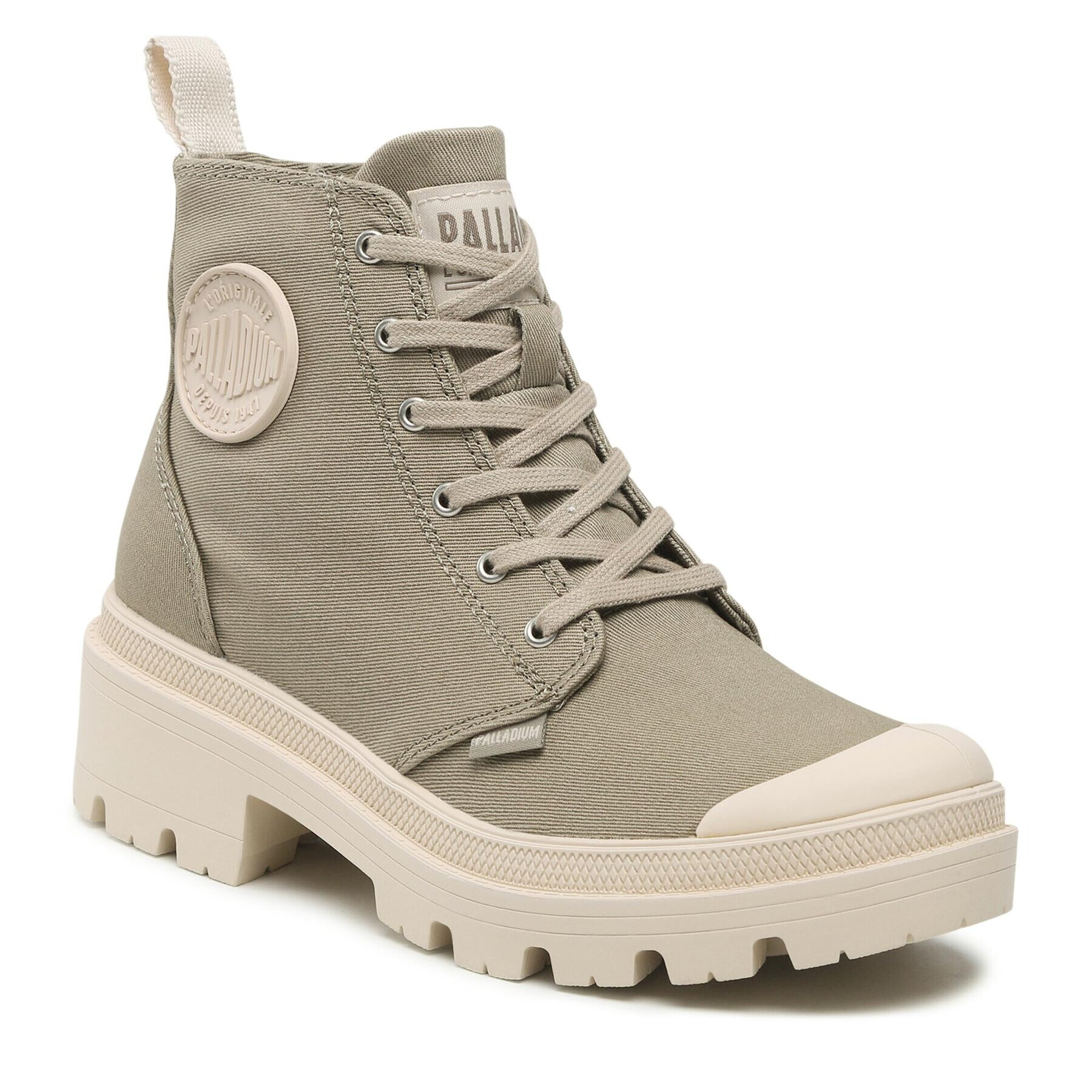 Palladium Turistická obuv Pallabase Twill 96907-297-M Zelená - Pepit.cz