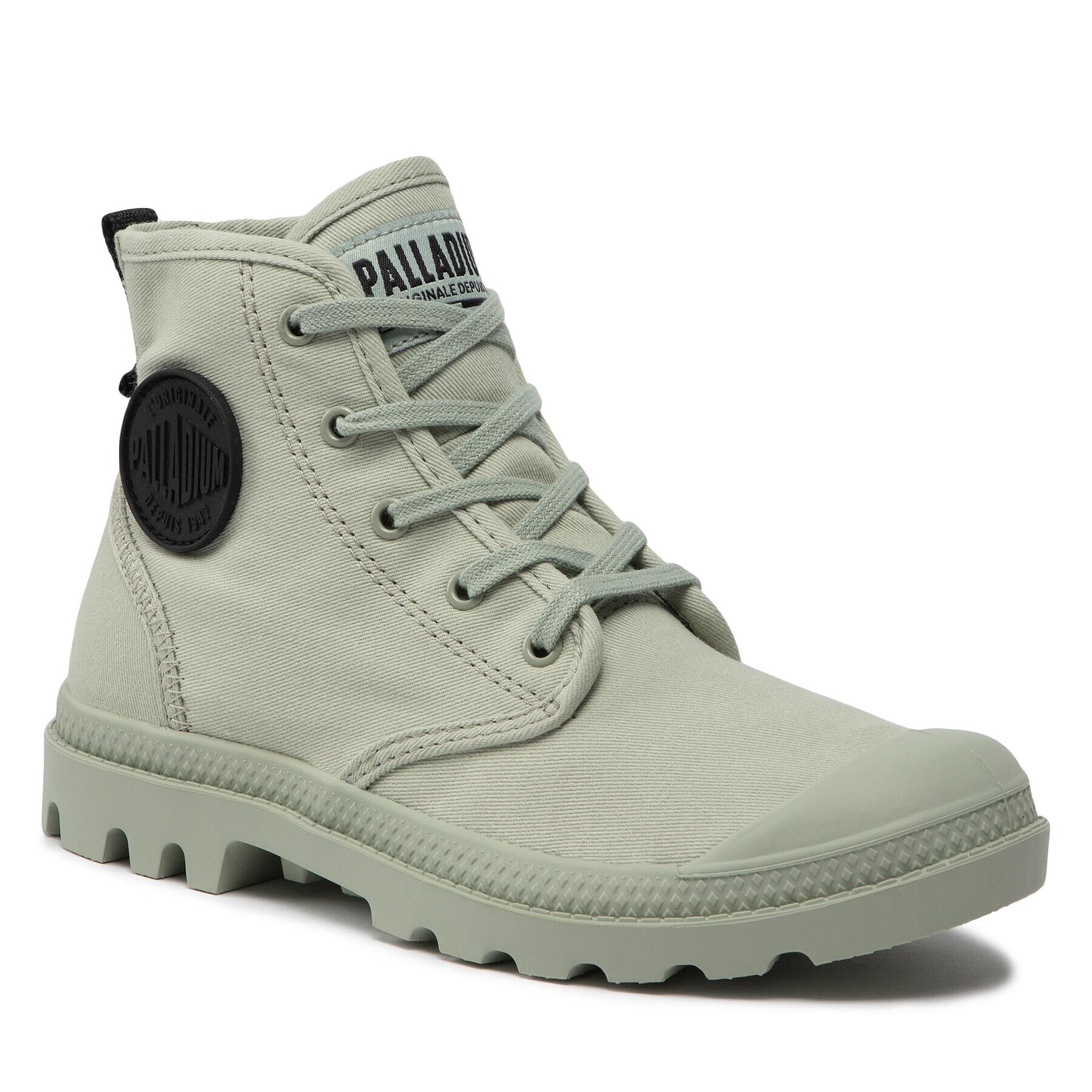 Palladium Turistická obuv Pampa Hi Twill 97074-397-M Zelená - Pepit.cz