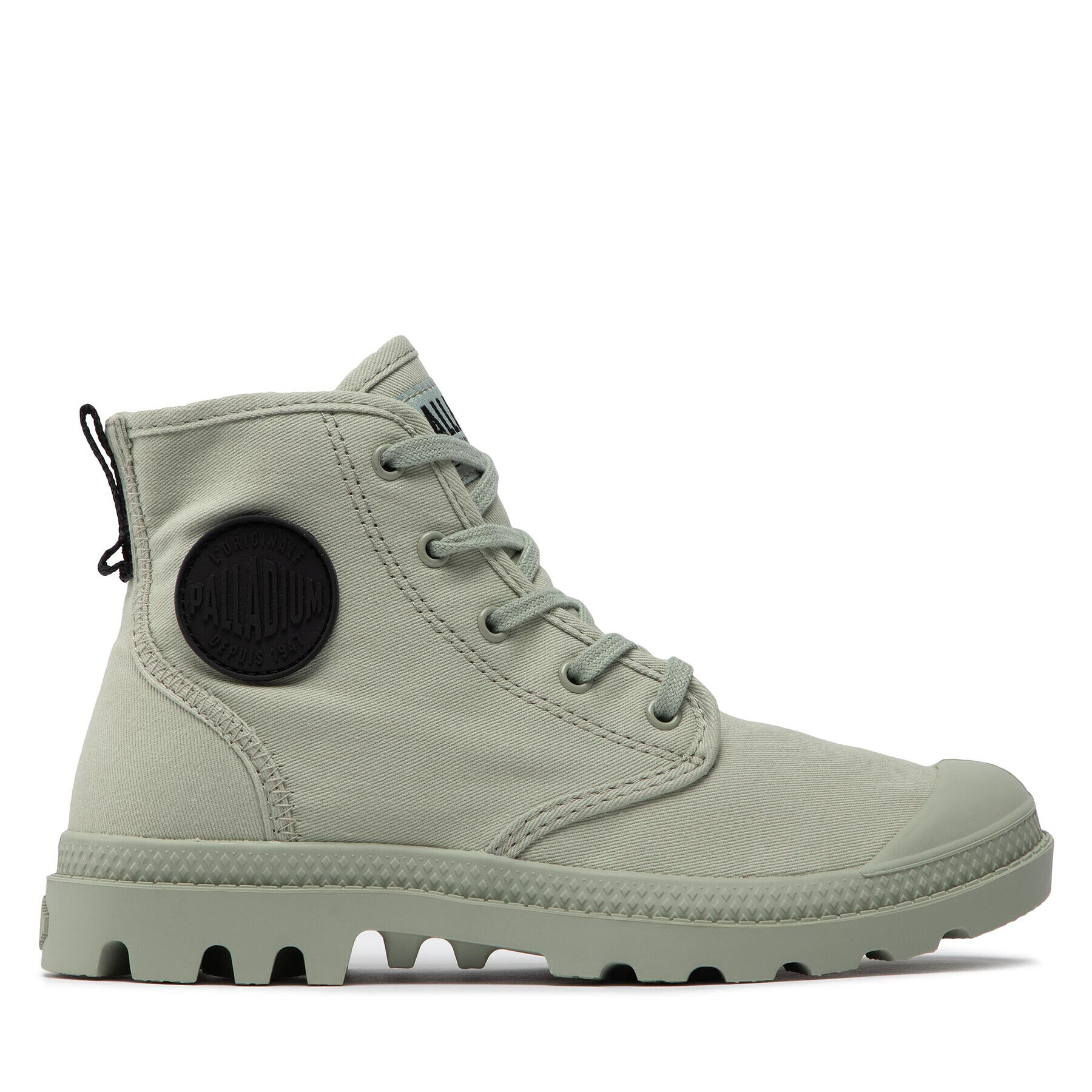 Palladium Turistická obuv Pampa Hi Twill 97074-397-M Zelená - Pepit.cz