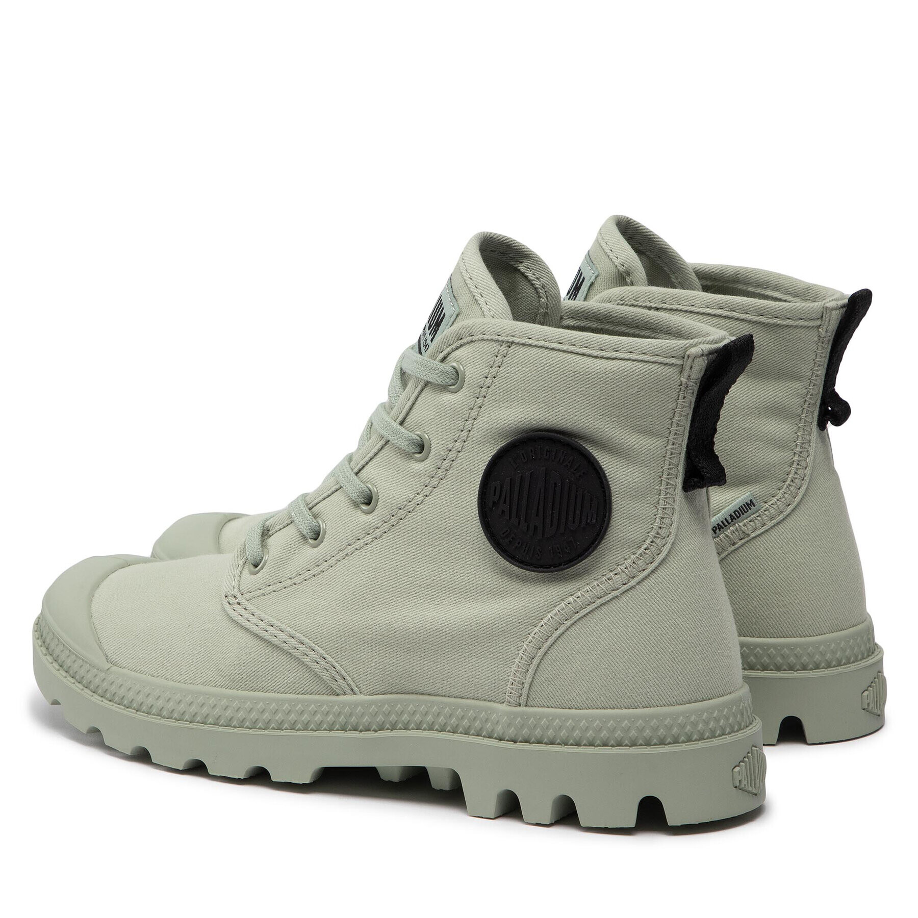 Palladium Turistická obuv Pampa Hi Twill 97074-397-M Zelená - Pepit.cz