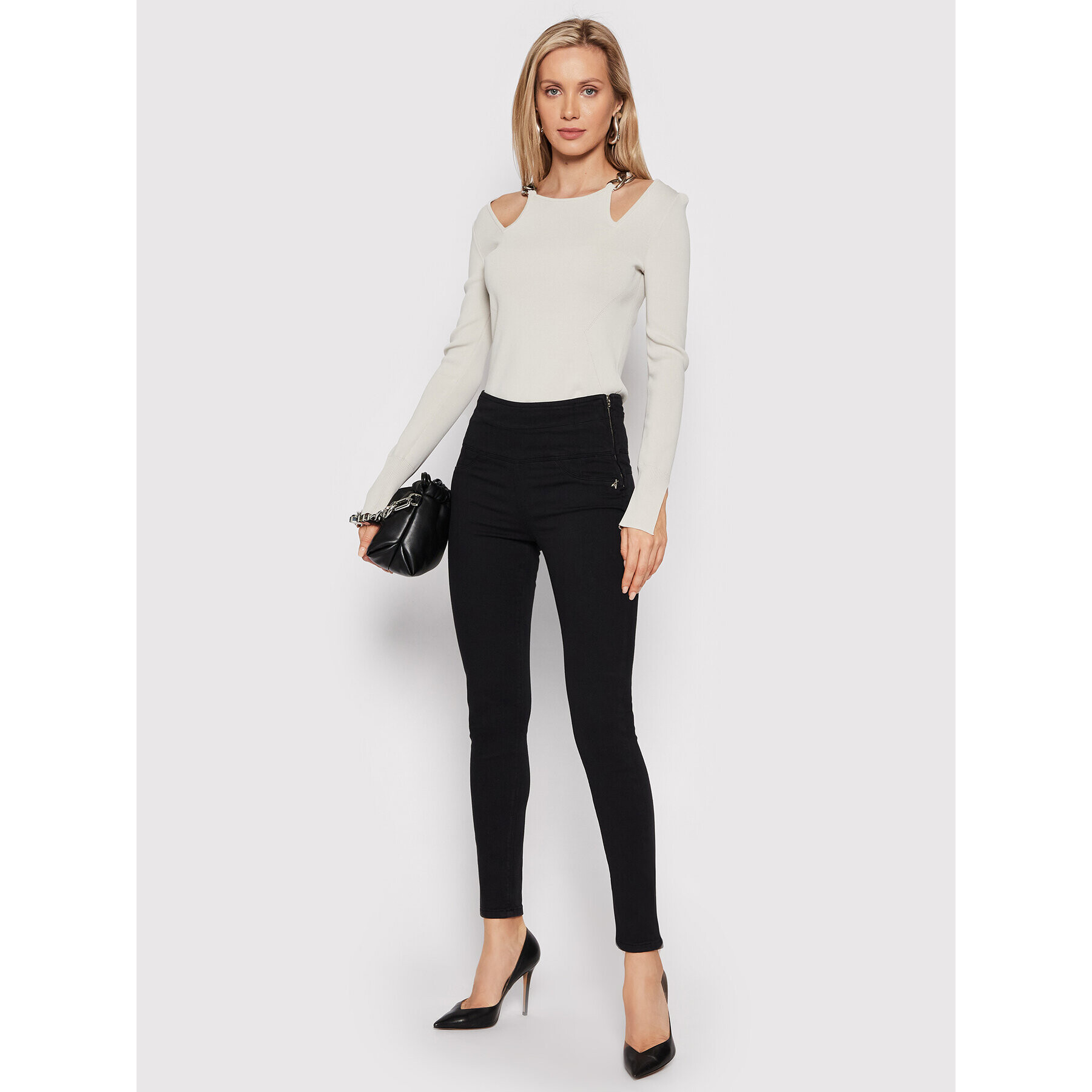 Patrizia Pepe Halenka 8K0004/K007-S636 Šedá Slim Fit - Pepit.cz