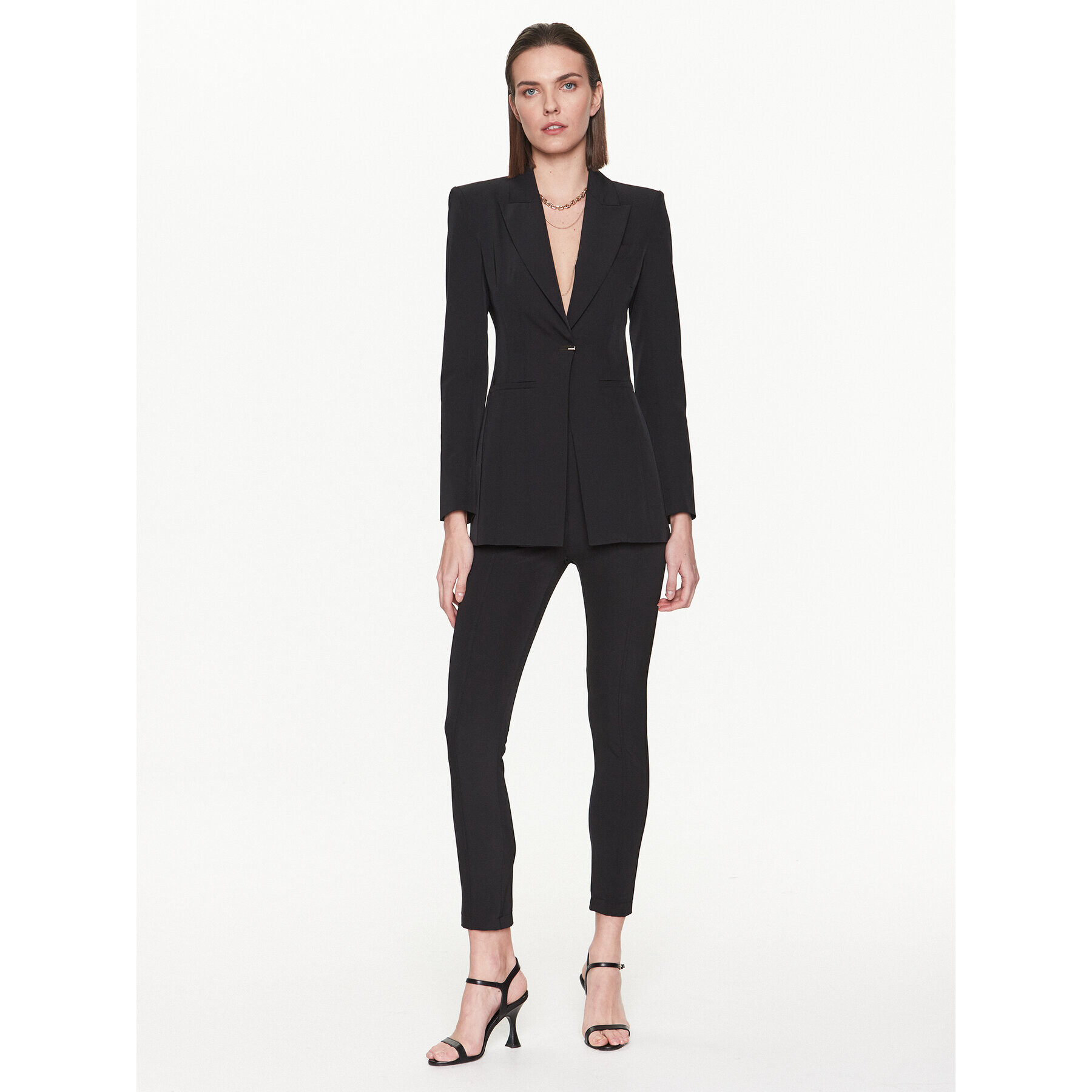 Patrizia Pepe Kalhoty z materiálu 8P0463/A110-F184 Černá Slim Fit - Pepit.cz