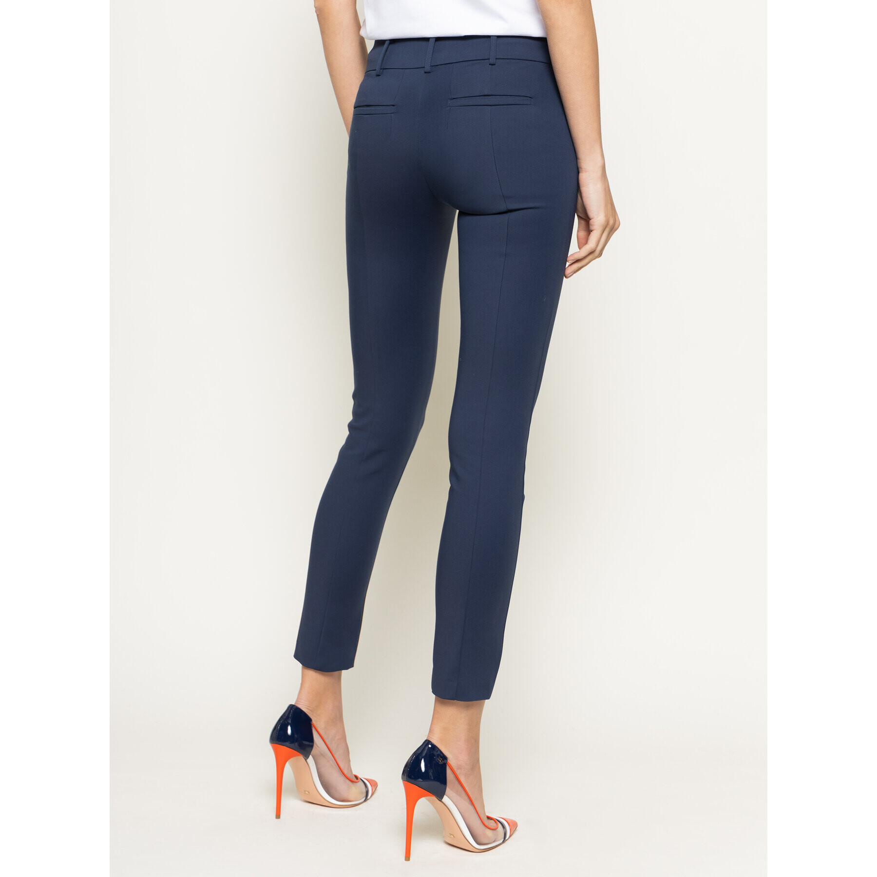 Patrizia Pepe Kalhoty z materiálu CP0368/AQ39-C789 Tmavomodrá Slim Fit - Pepit.cz