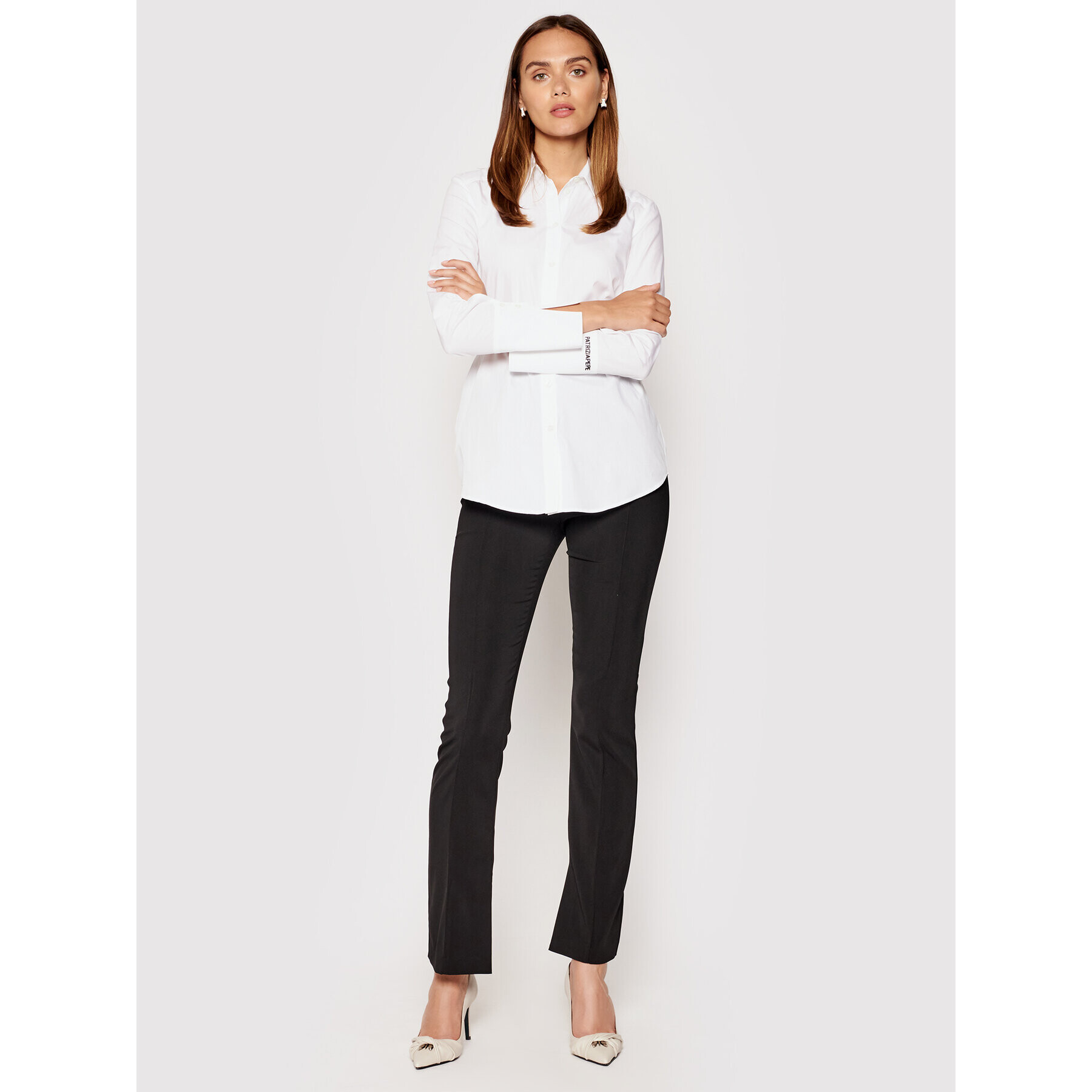 Patrizia Pepe Košile 8C0464/AB01-W103 Bílá Slim Fit - Pepit.cz