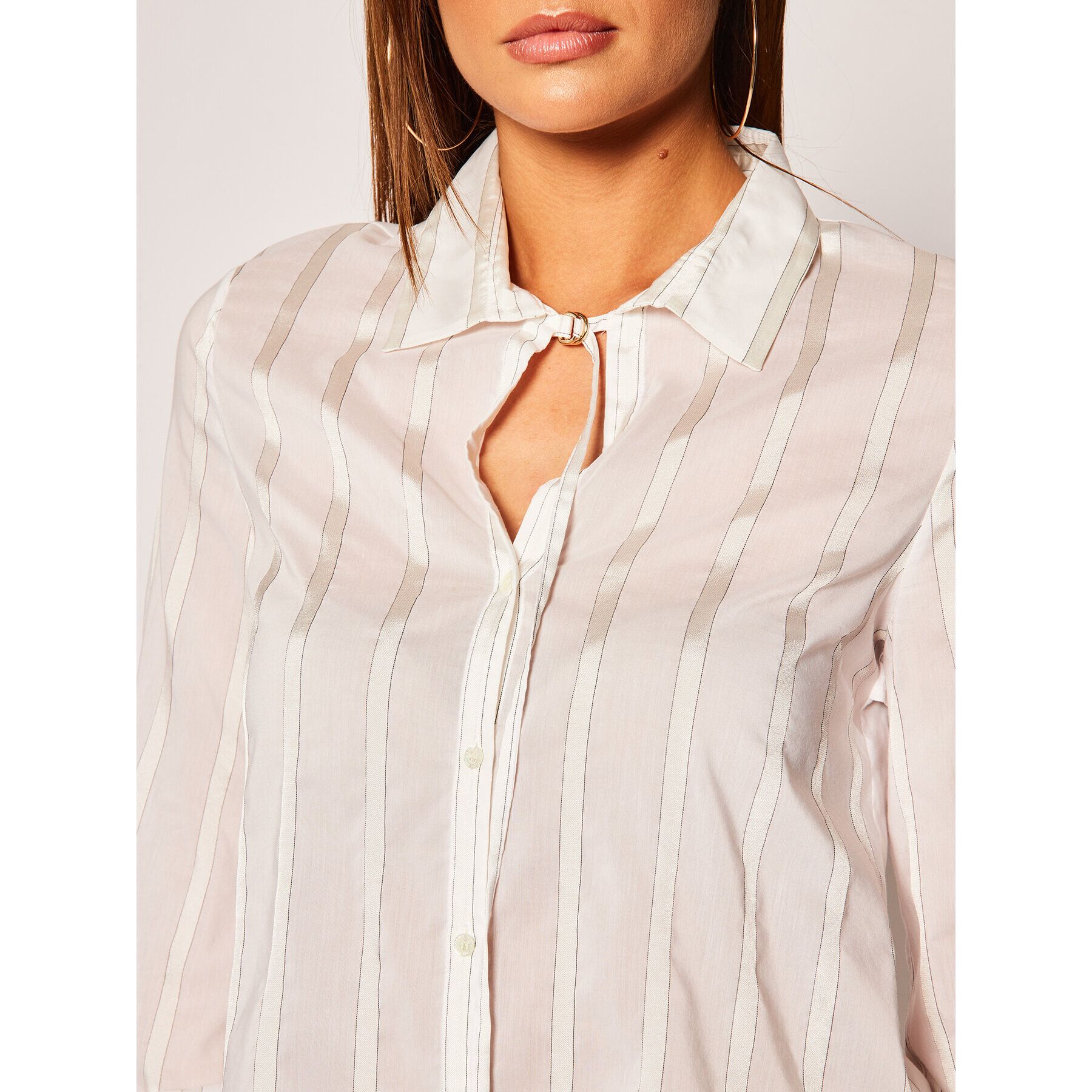 Patrizia Pepe Košile Camicia/Shirt 2C1127/A3ZC-X2IN Bílá Regular Fit - Pepit.cz