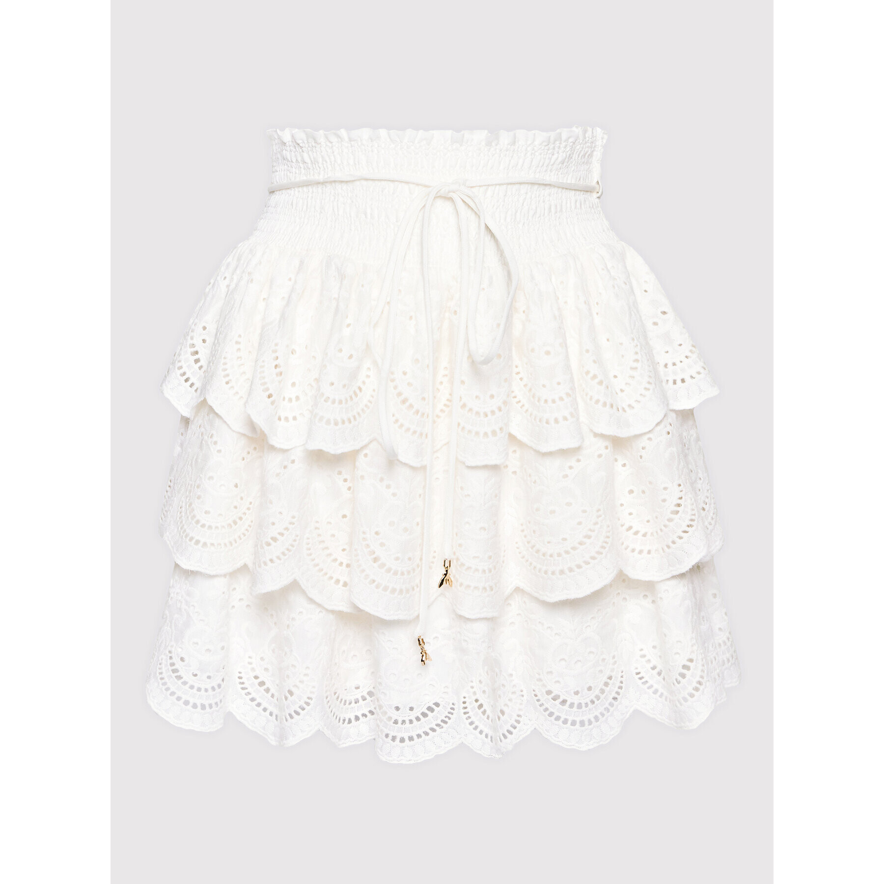 Patrizia Pepe Mini sukně 2G0853/A062-W146 Bílá Regular Fit - Pepit.cz