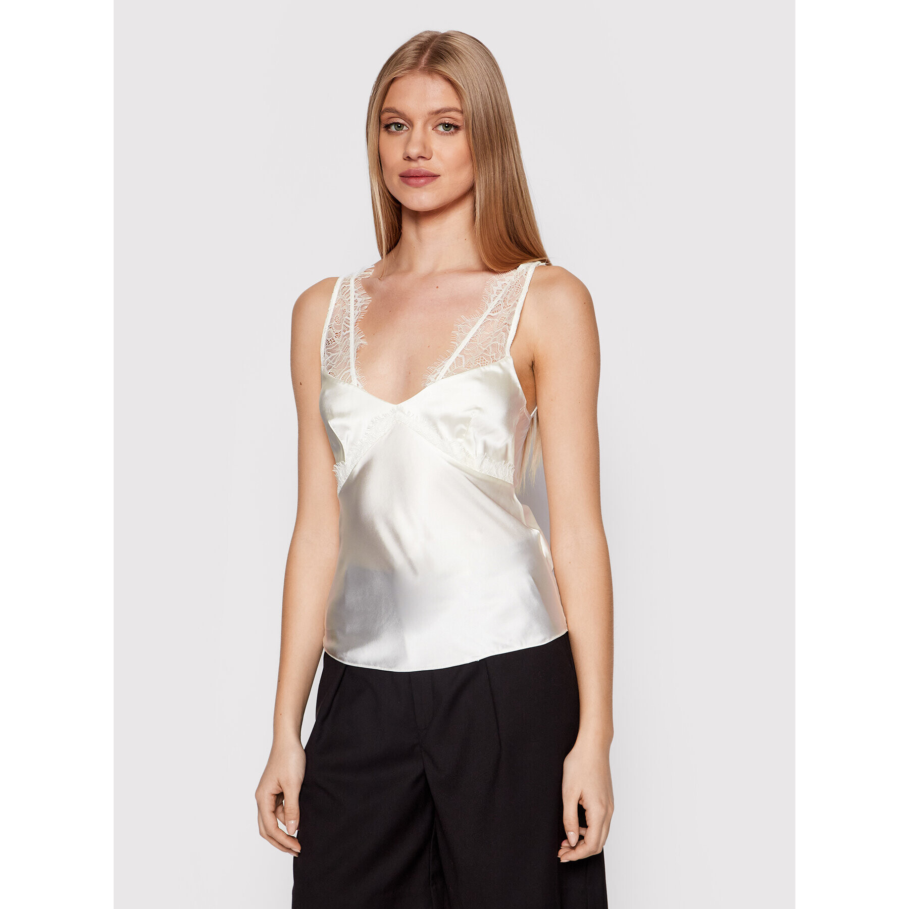 Patrizia Pepe Top 2C1403/A644-W336 Bílá Regular Fit - Pepit.cz