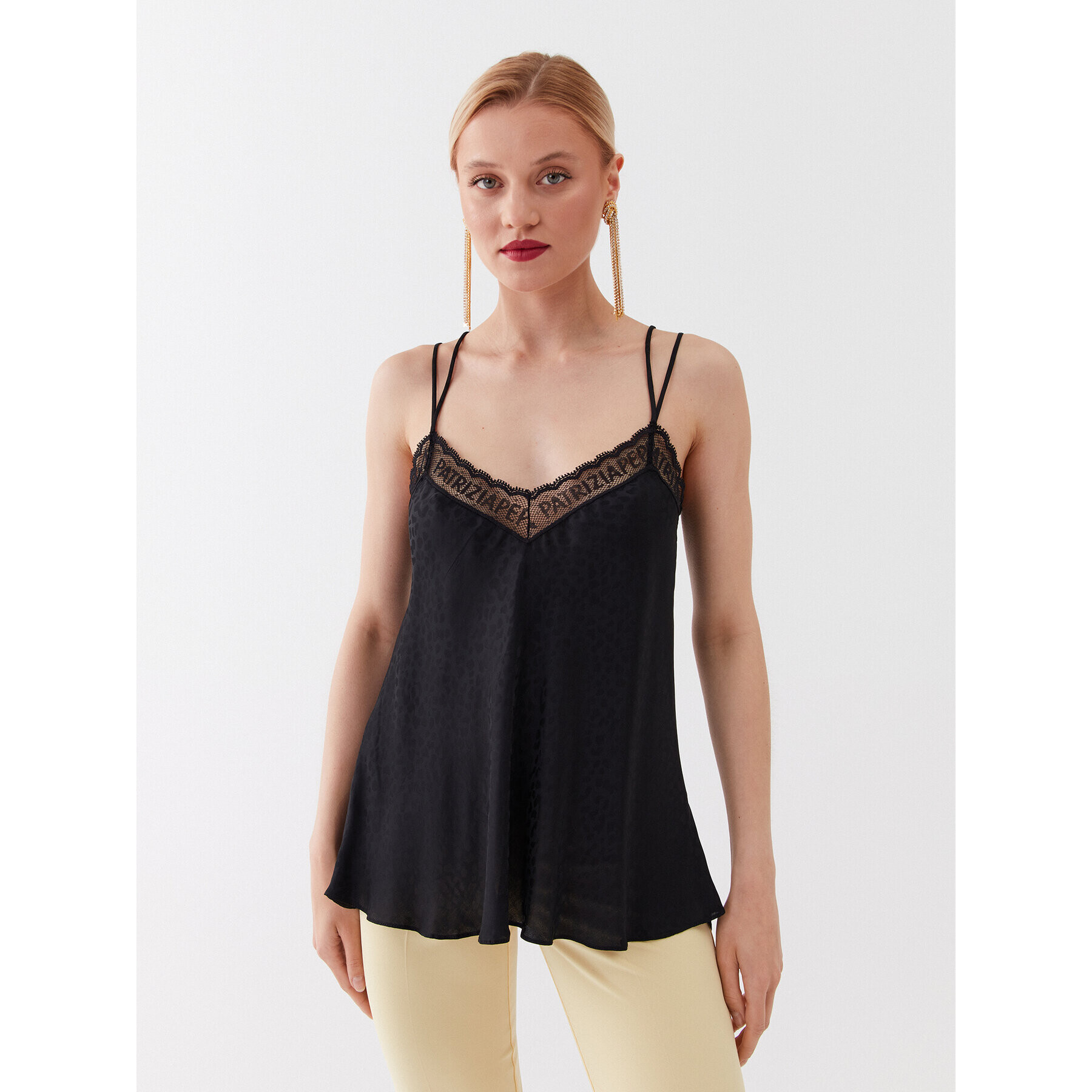 Patrizia Pepe Top 2C1455/A260-K103 Černá Regular Fit - Pepit.cz