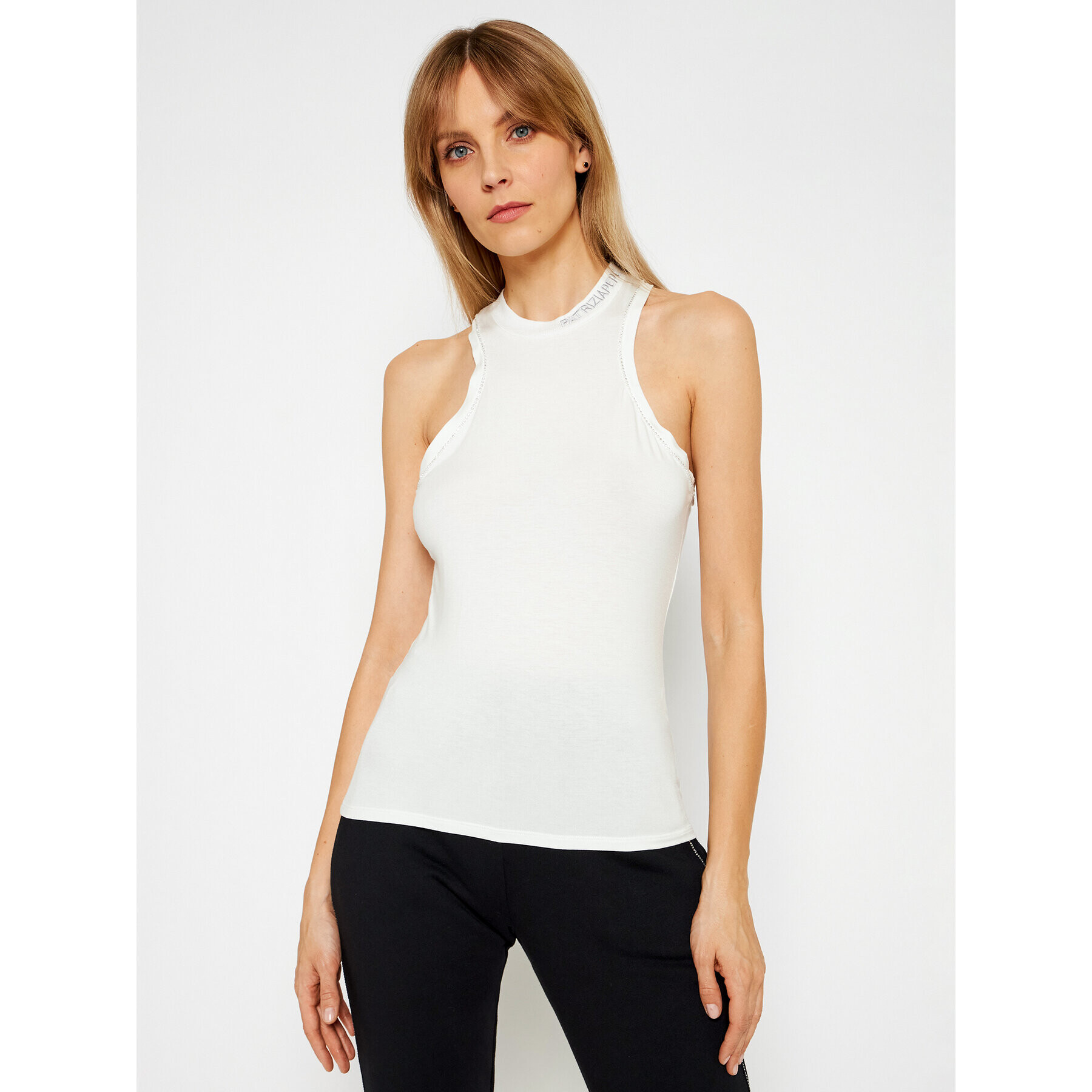 Patrizia Pepe Top 8M1202/A13-W146 Bílá Slim Fit - Pepit.cz