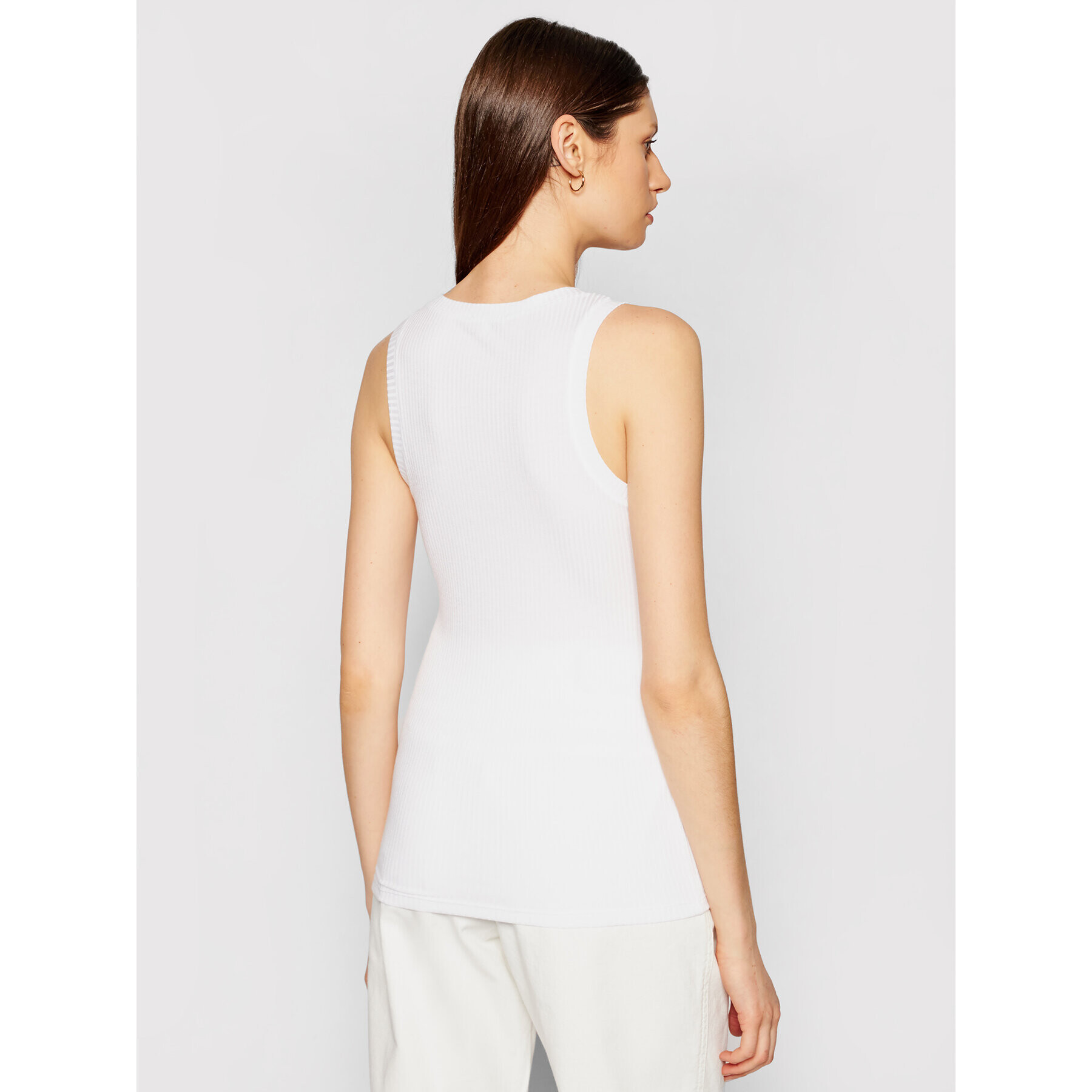 Patrizia Pepe Top 8M1221/A2HR-W103 Bílá Slim Fit - Pepit.cz