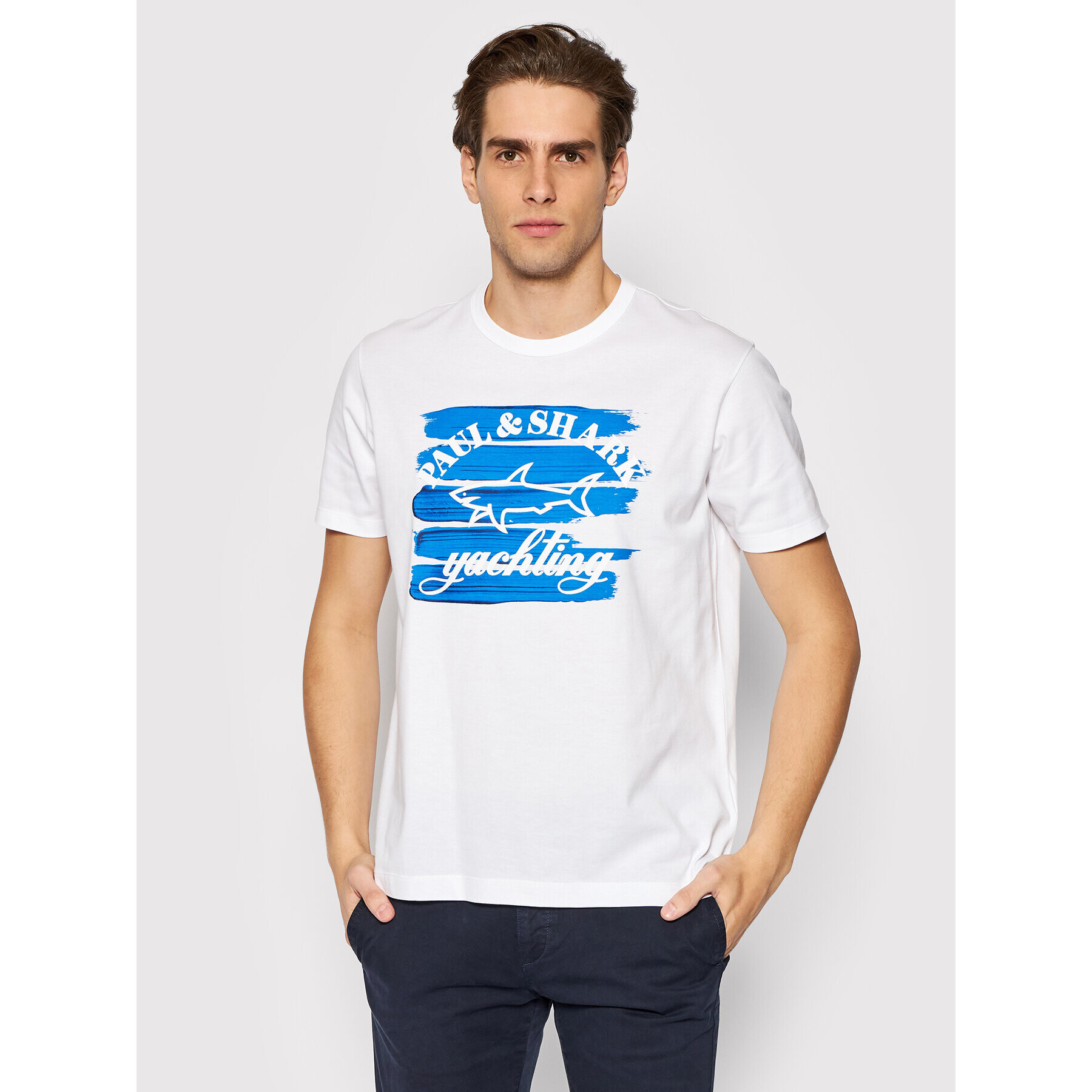 Paul&Shark T-Shirt 22411059 Bílá Regular Fit - Pepit.cz