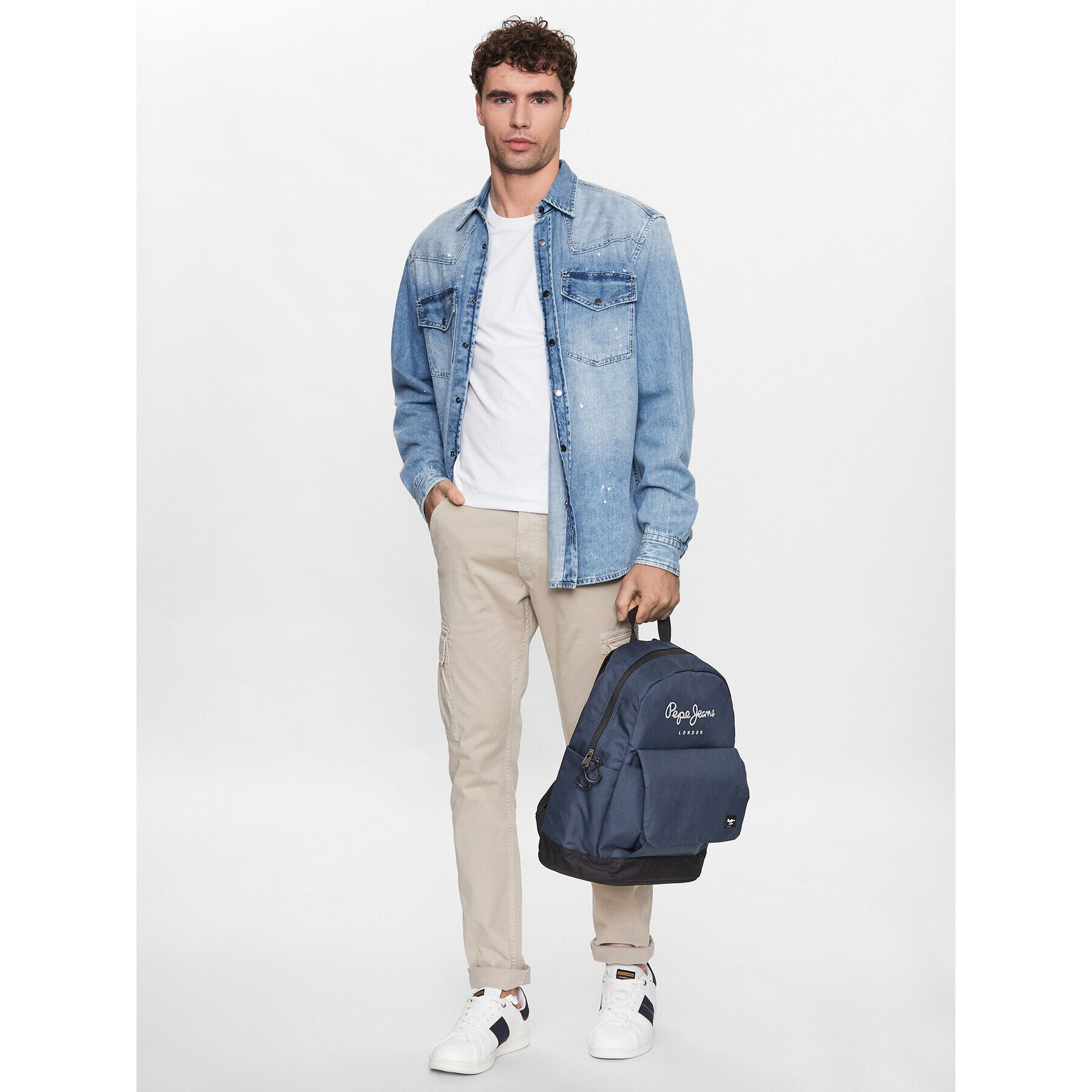 Pepe Jeans Batoh Prtobello Backpack PU030064 Tmavomodrá - Pepit.cz