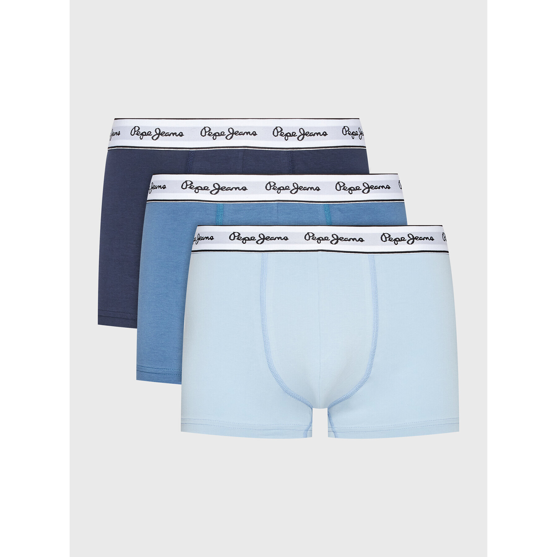 Pepe Jeans Boxerky Solid Tk 3P PMU10978 Modrá - Pepit.cz