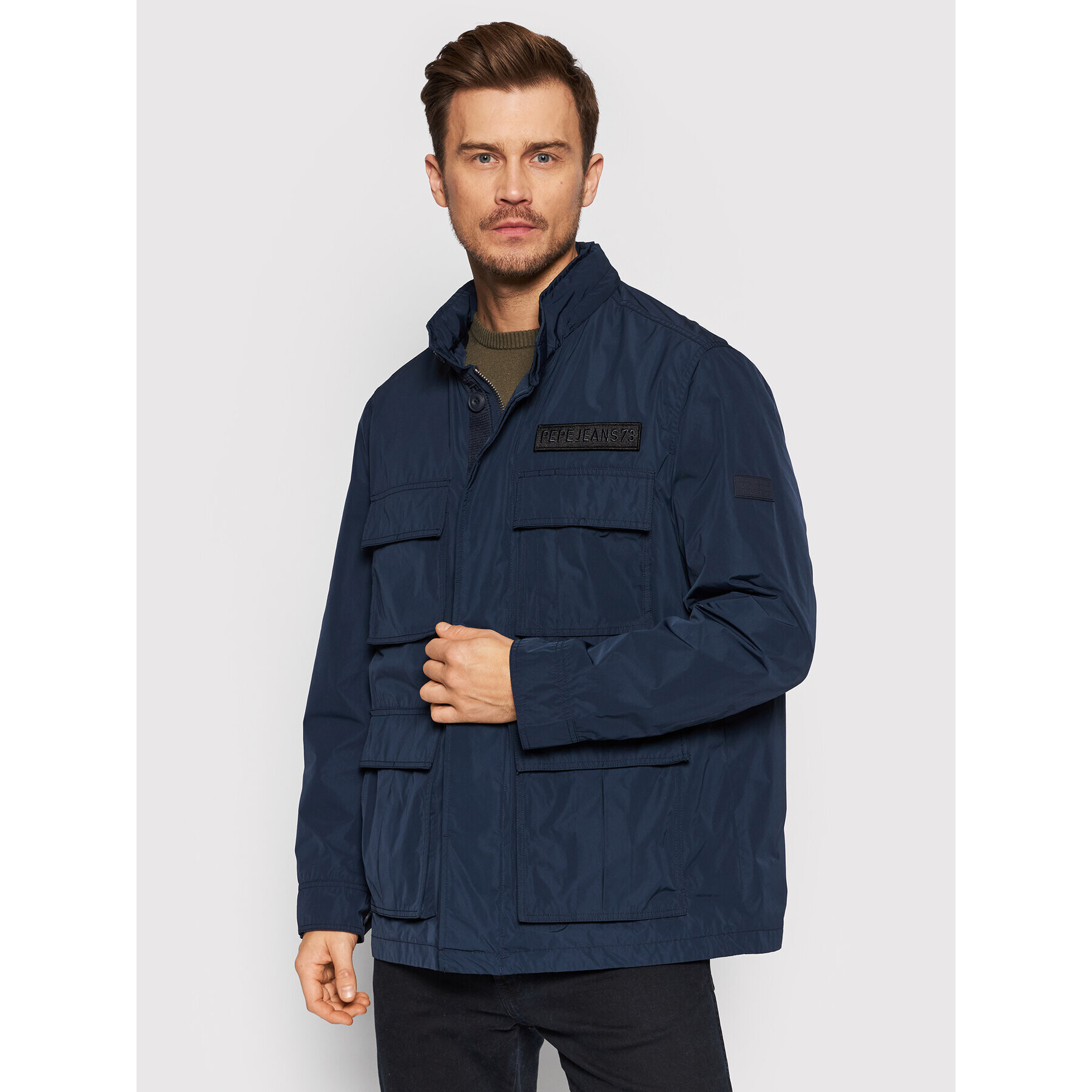 Pepe Jeans Bunda pro přechodné období Dastan PM402401 Tmavomodrá Regular Fit - Pepit.cz