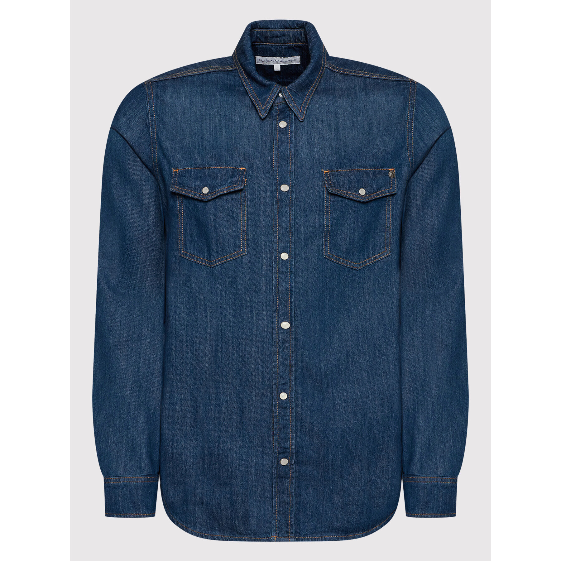 Pepe Jeans džínová košile Hammond PM307509 Tmavomodrá Regular Fit - Pepit.cz