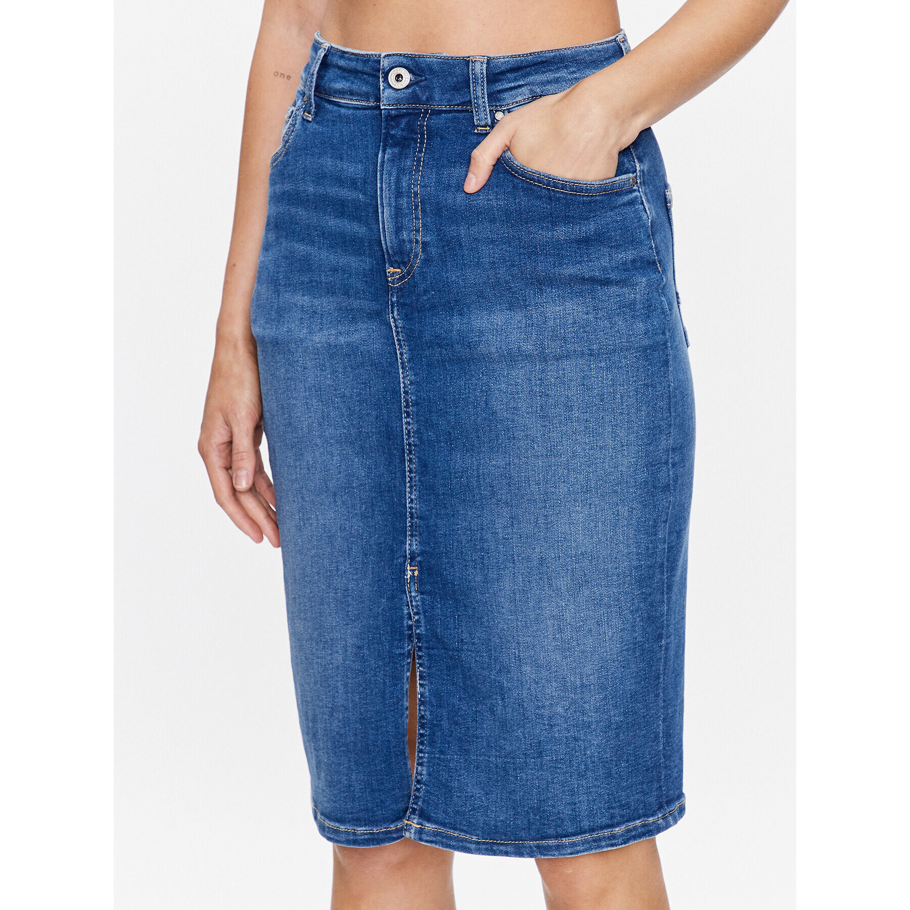 Pepe Jeans Džínová sukně Nikita Skirt PL901007HQ7 Modrá Regular Fit - Pepit.cz