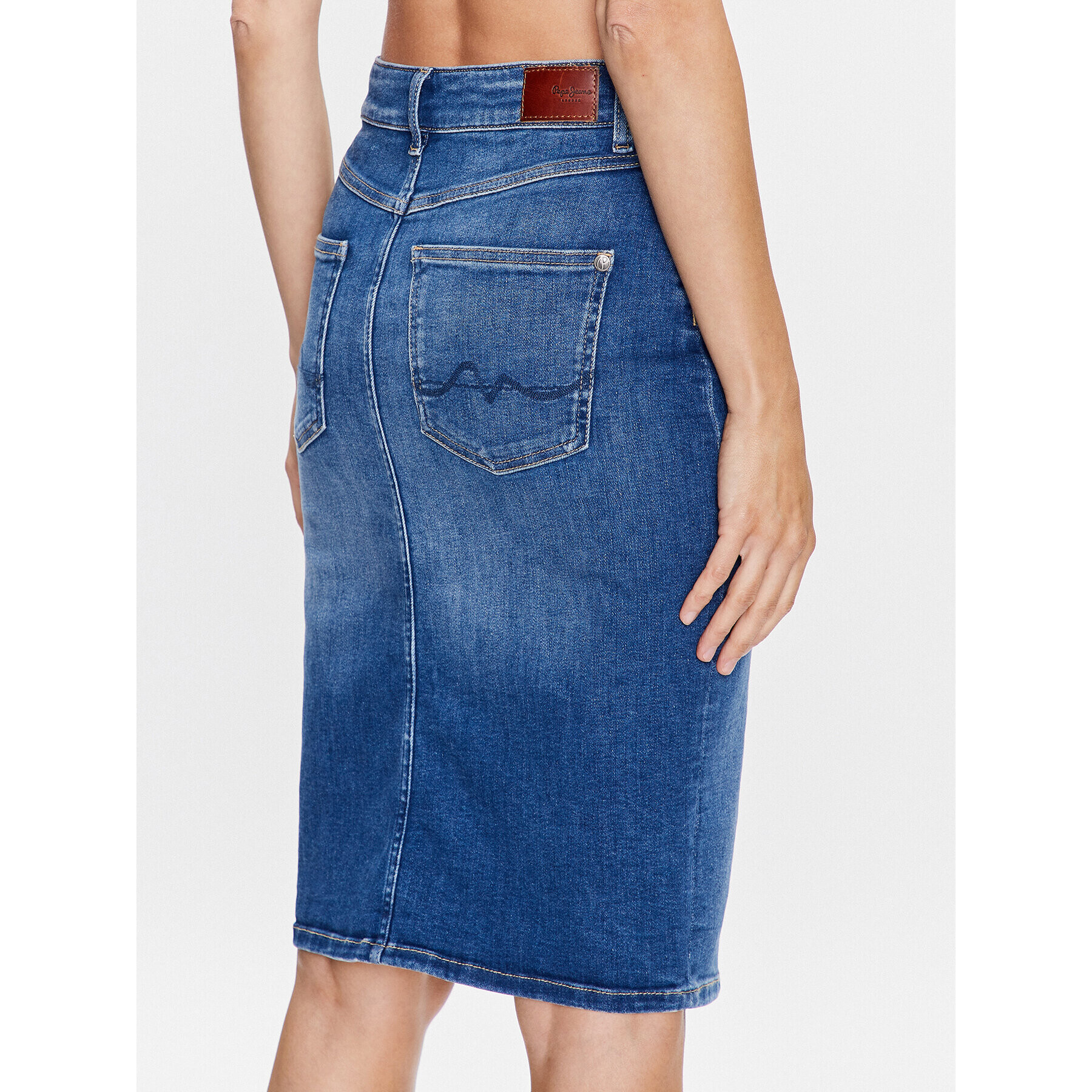 Pepe Jeans Džínová sukně Nikita Skirt PL901007HQ7 Modrá Regular Fit - Pepit.cz