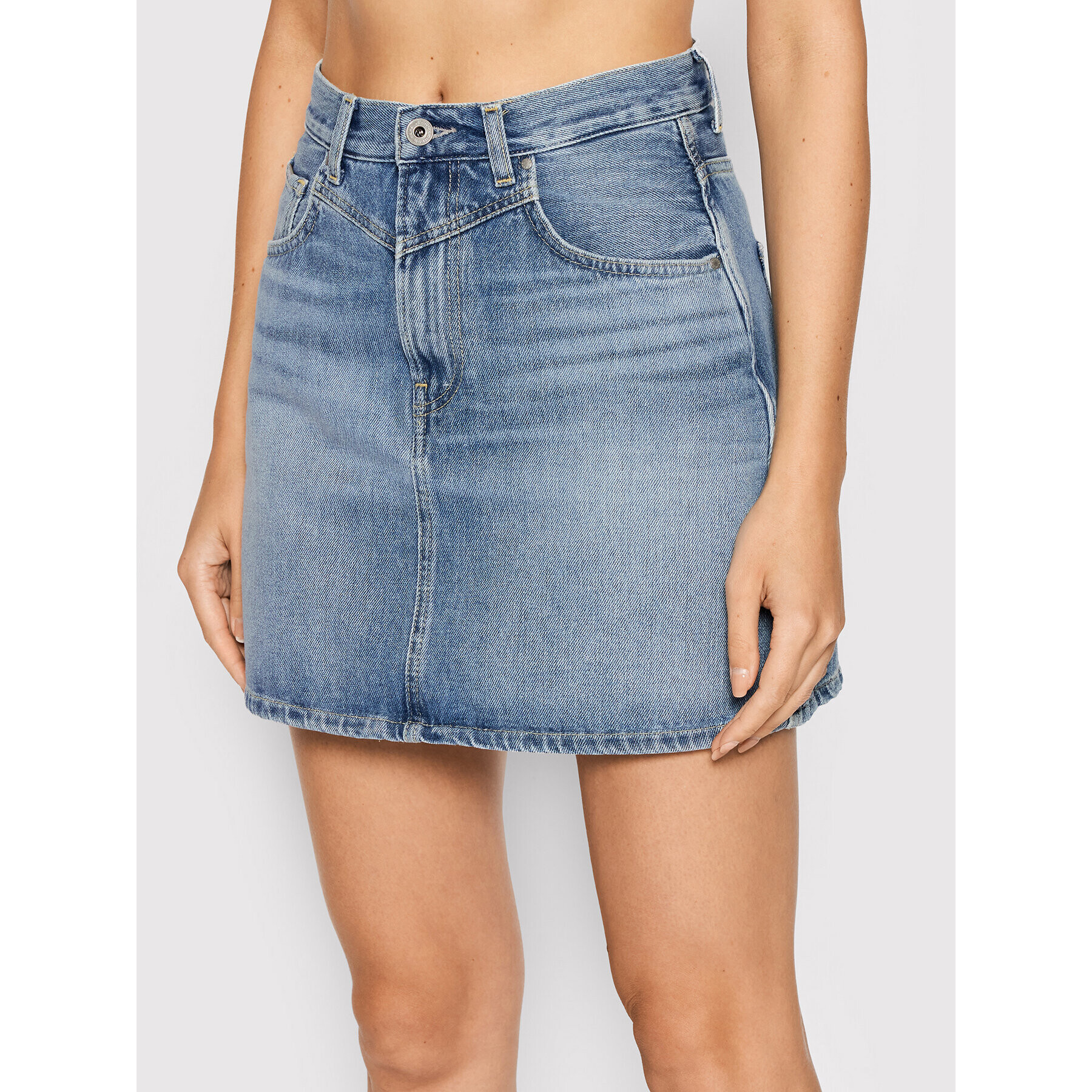 Pepe Jeans Džínová sukně Rachel PL900979 Modrá Regular Fit - Pepit.cz