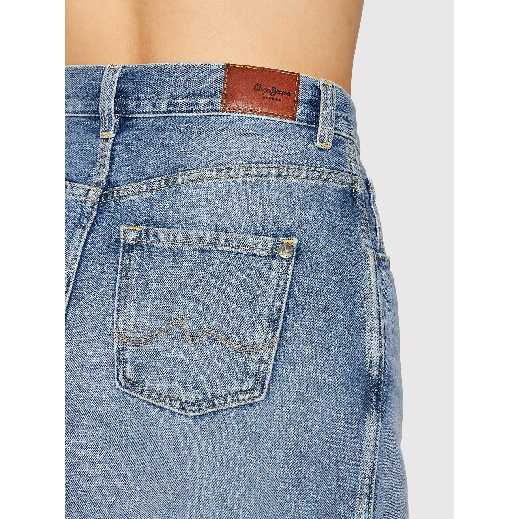 Pepe Jeans Džínová sukně Rachel PL900979 Modrá Regular Fit - Pepit.cz