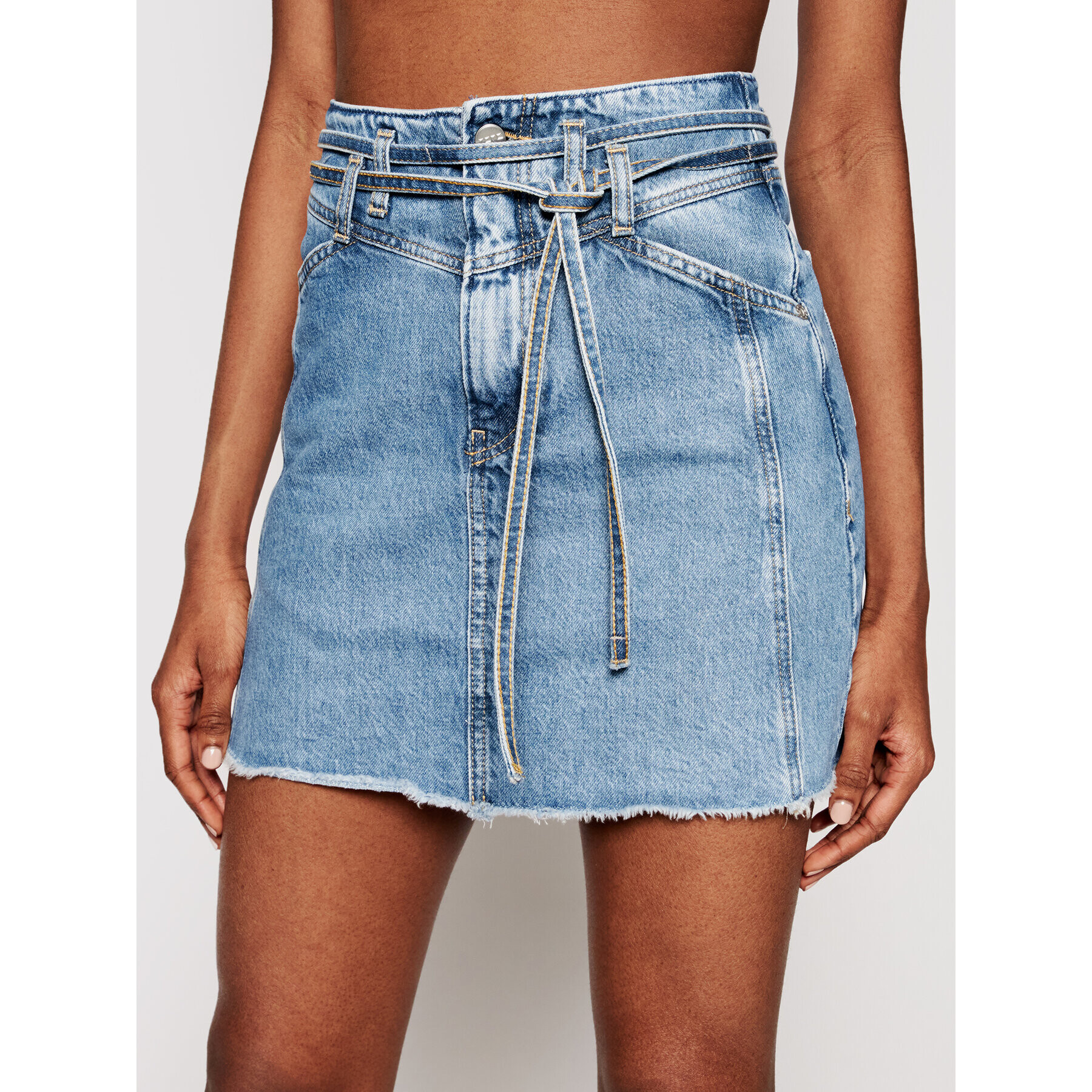 Pepe Jeans Džínová sukně Raisa PL900910 Tmavomodrá Regular Fit - Pepit.cz