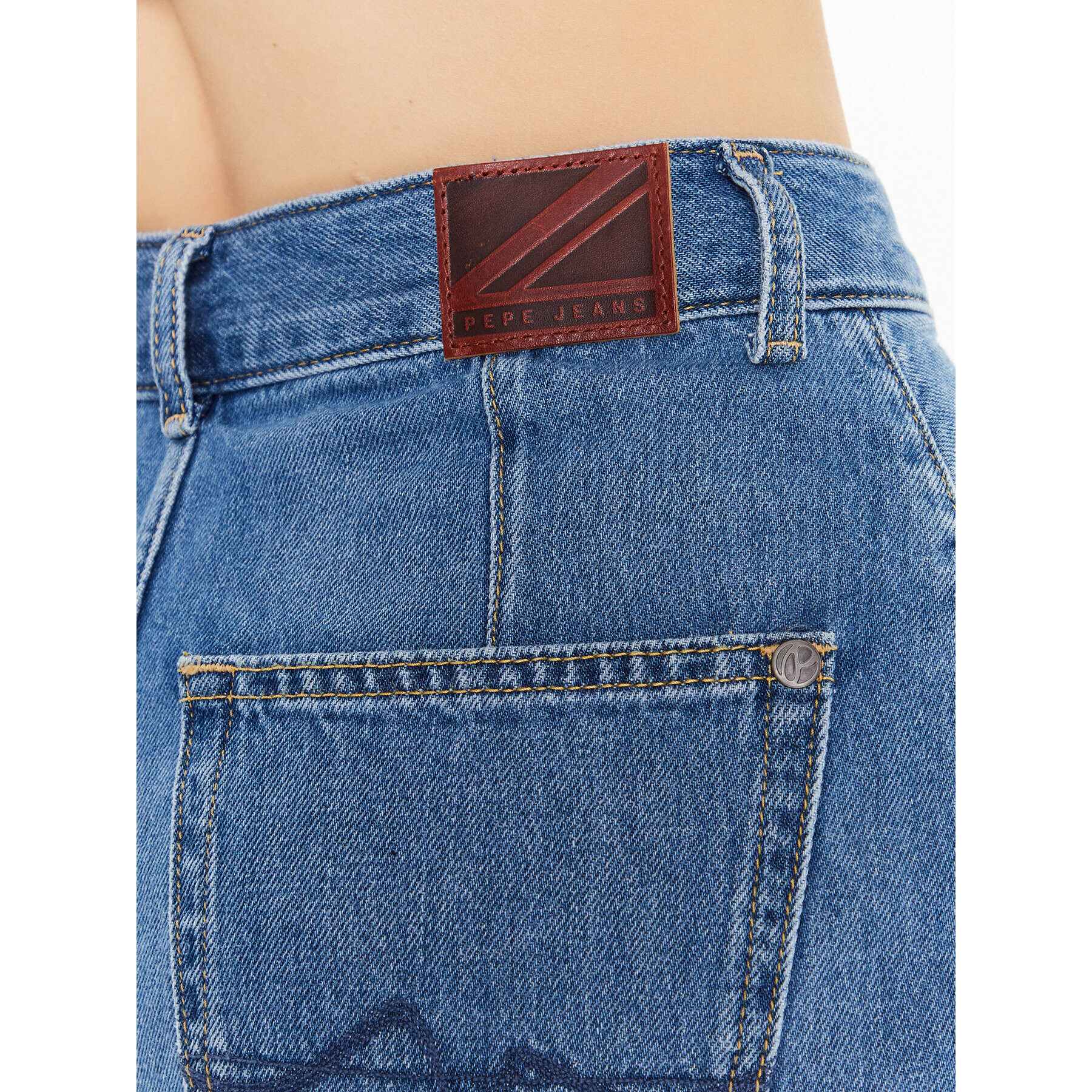 Pepe Jeans Džínová sukně Sofi PL901017 Modrá Regular Fit - Pepit.cz