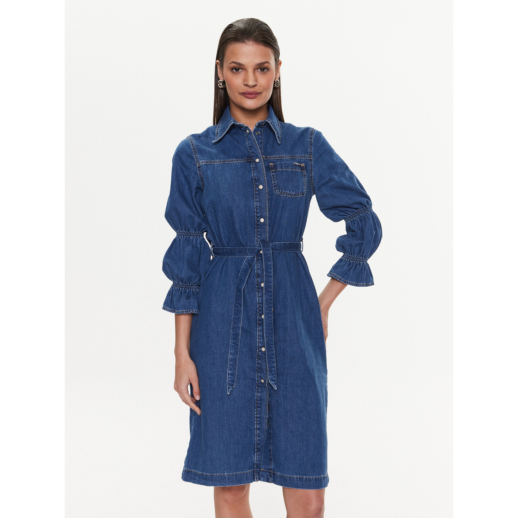 Pepe Jeans Džínové šaty Elodie PL953196 Modrá Regular Fit - Pepit.cz