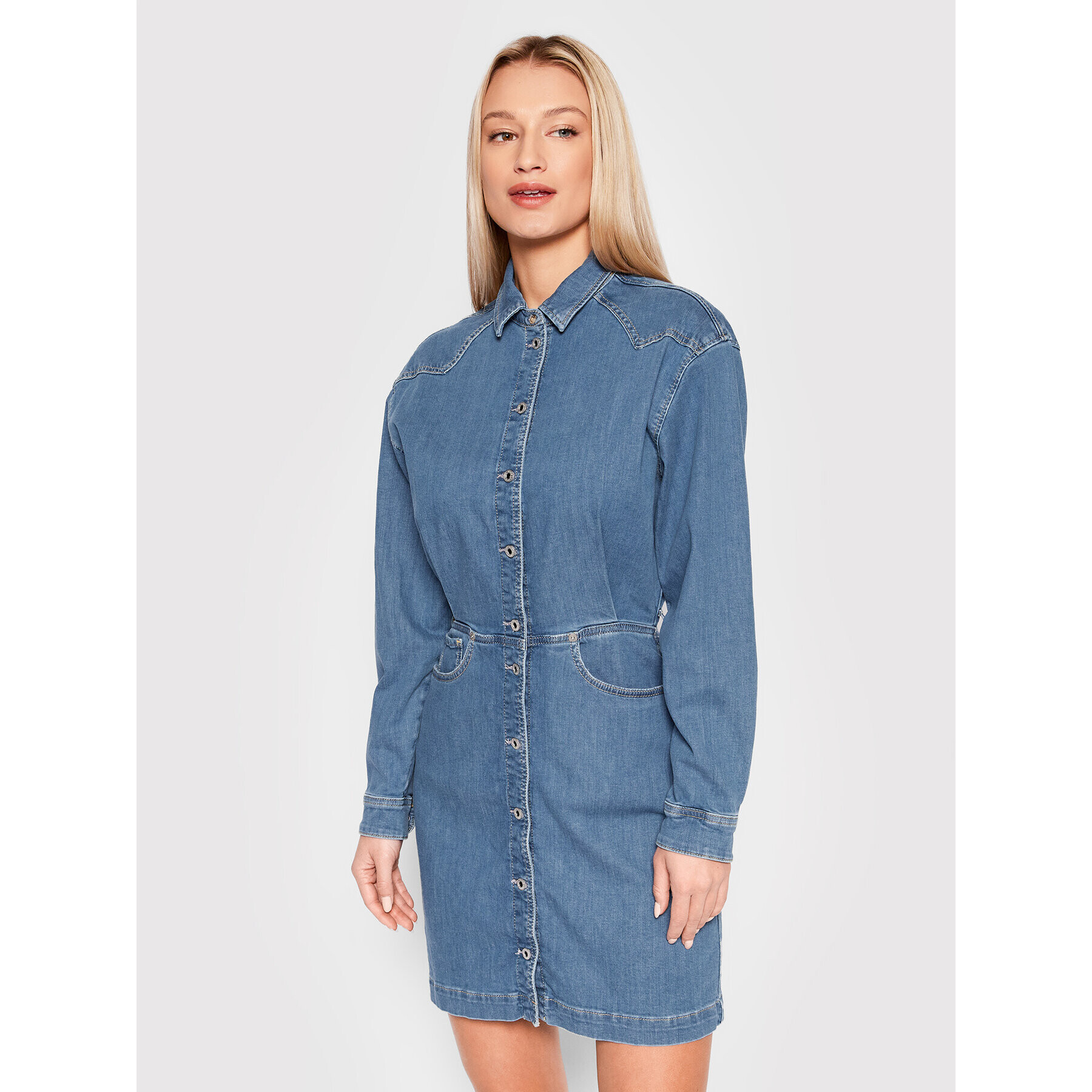 Pepe Jeans Džínové šaty Jane PL953063 Modrá Regular Fit - Pepit.cz