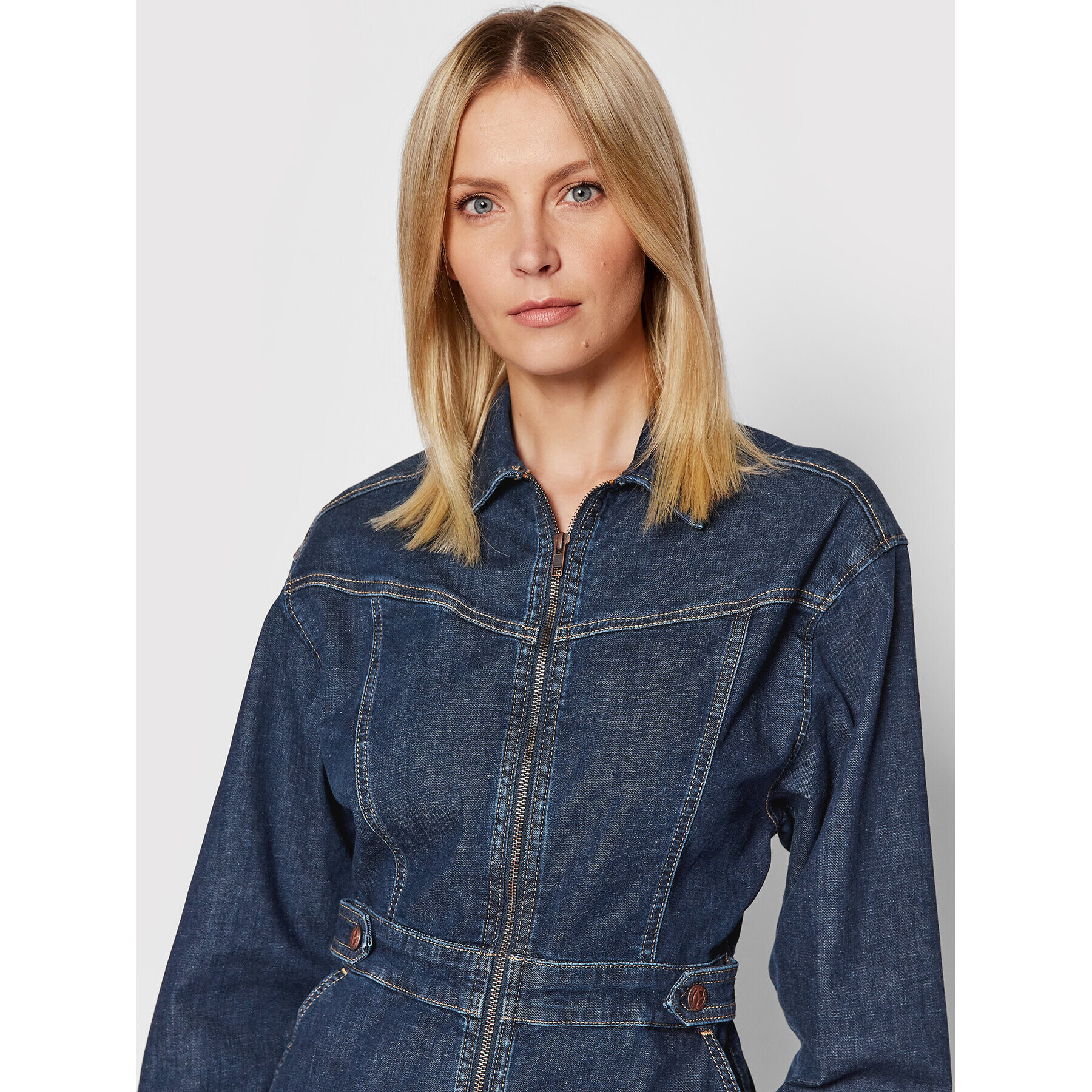 Pepe Jeans Džínové šaty Laya PL953066 Tmavomodrá Regular Fit - Pepit.cz