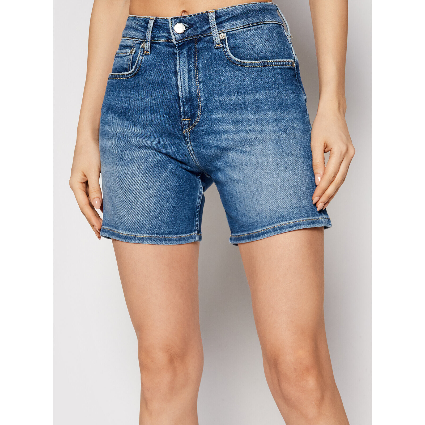 Pepe Jeans Džínové šortky ARCHIVE Mary PL800848 Tmavomodrá Slim Fit - Pepit.cz