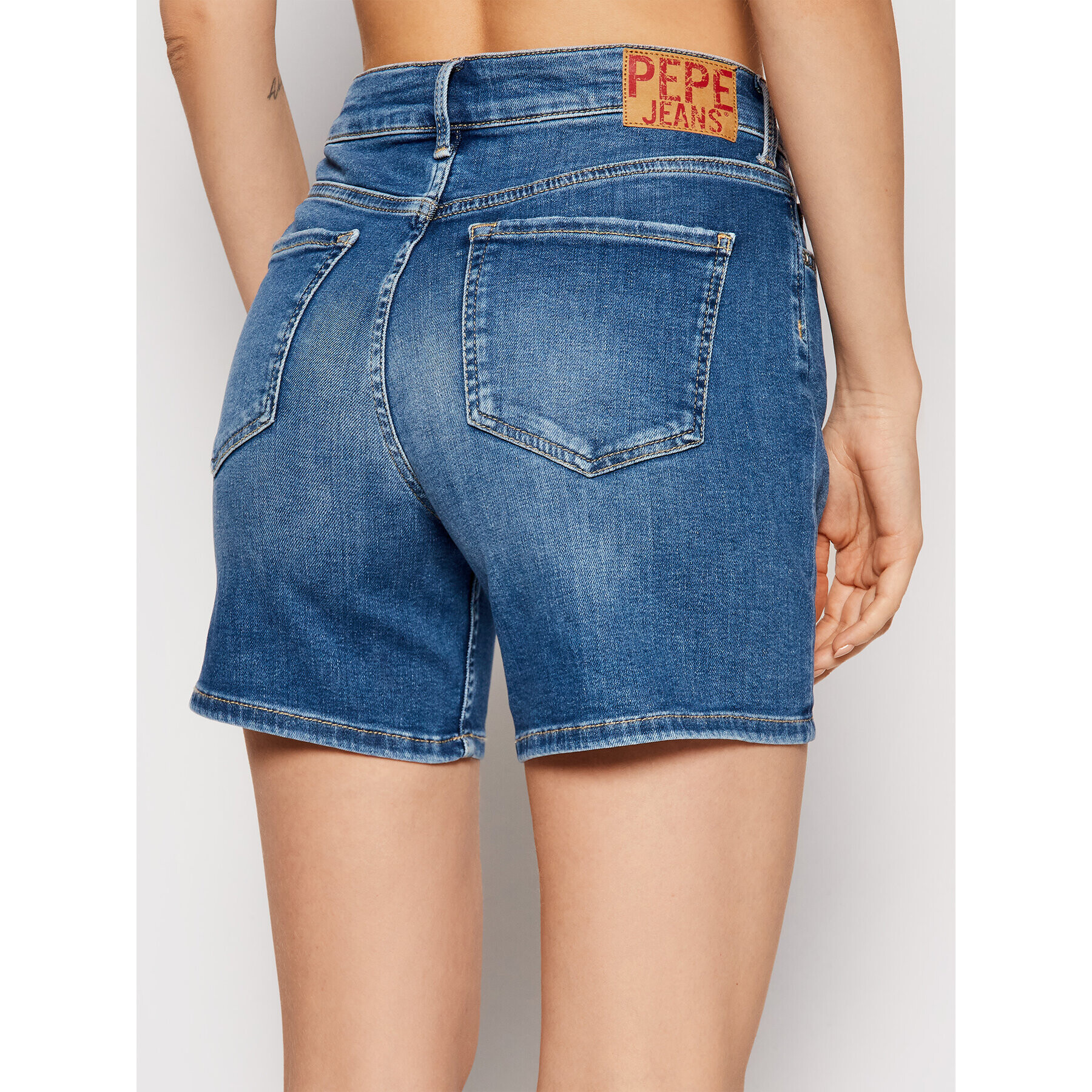 Pepe Jeans Džínové šortky ARCHIVE Mary PL800848 Tmavomodrá Slim Fit - Pepit.cz