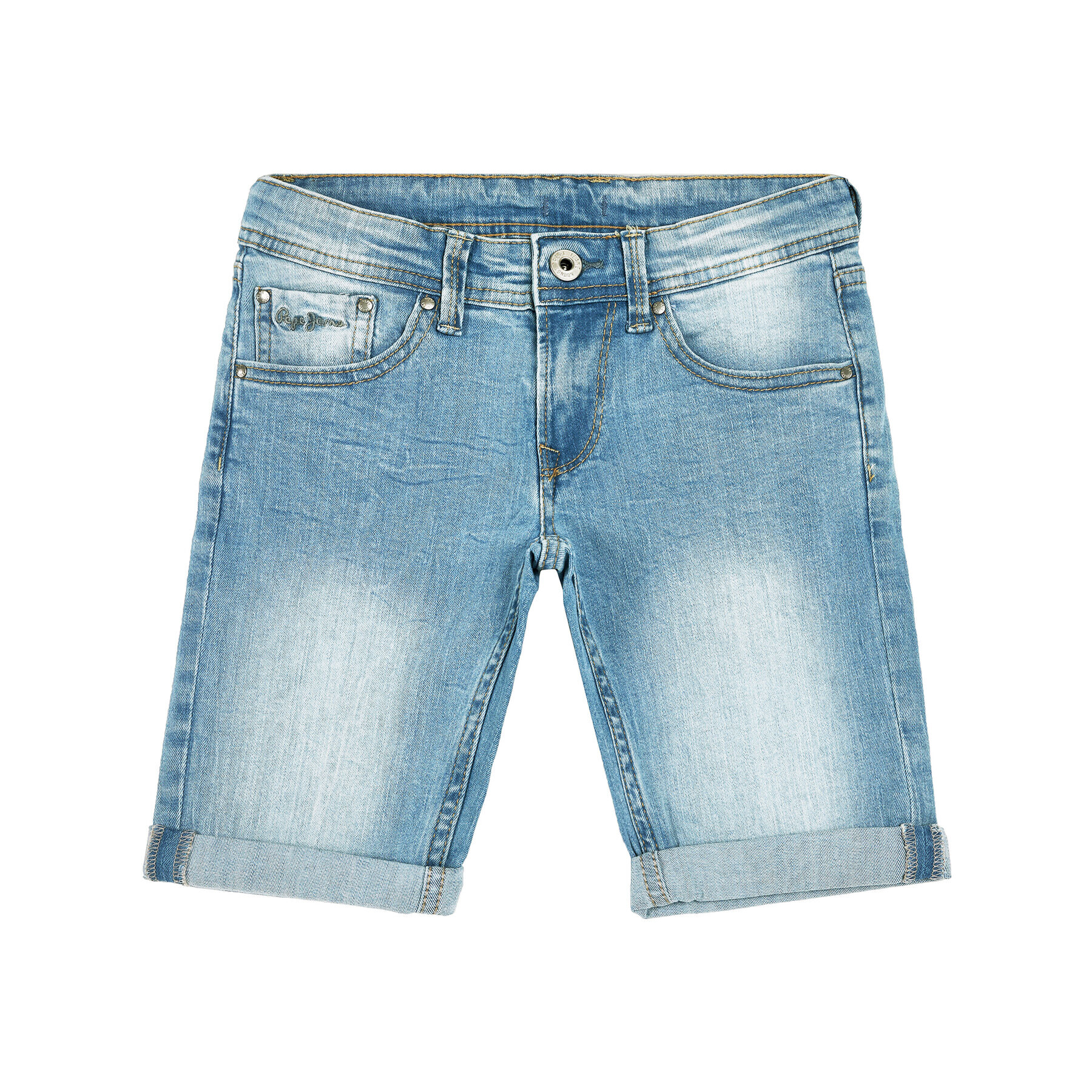 Pepe Jeans Džínové šortky Becket PB800134 Modrá Slim Fit - Pepit.cz