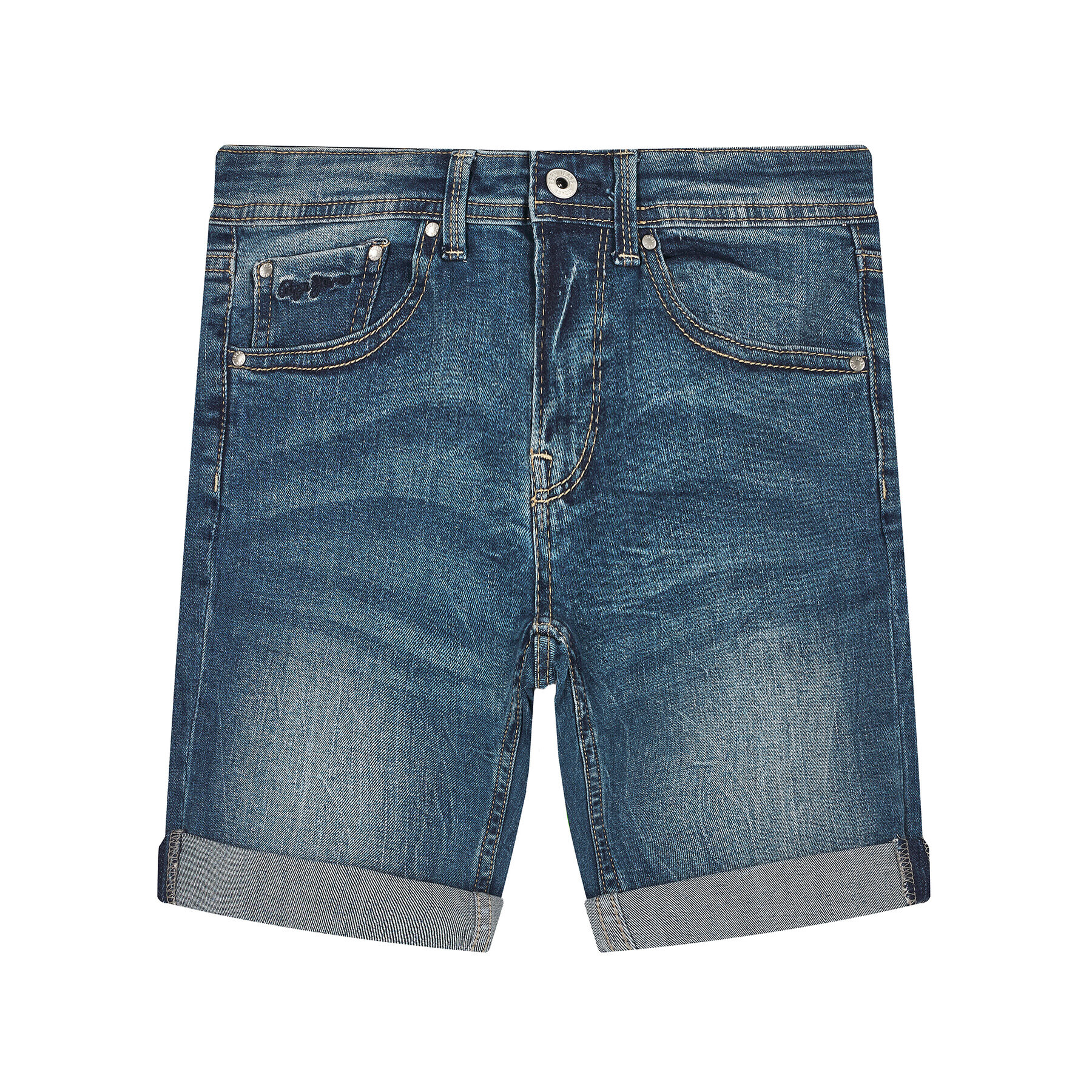 Pepe Jeans Džínové šortky Becket PB800134 Tmavomodrá Slim Fit - Pepit.cz