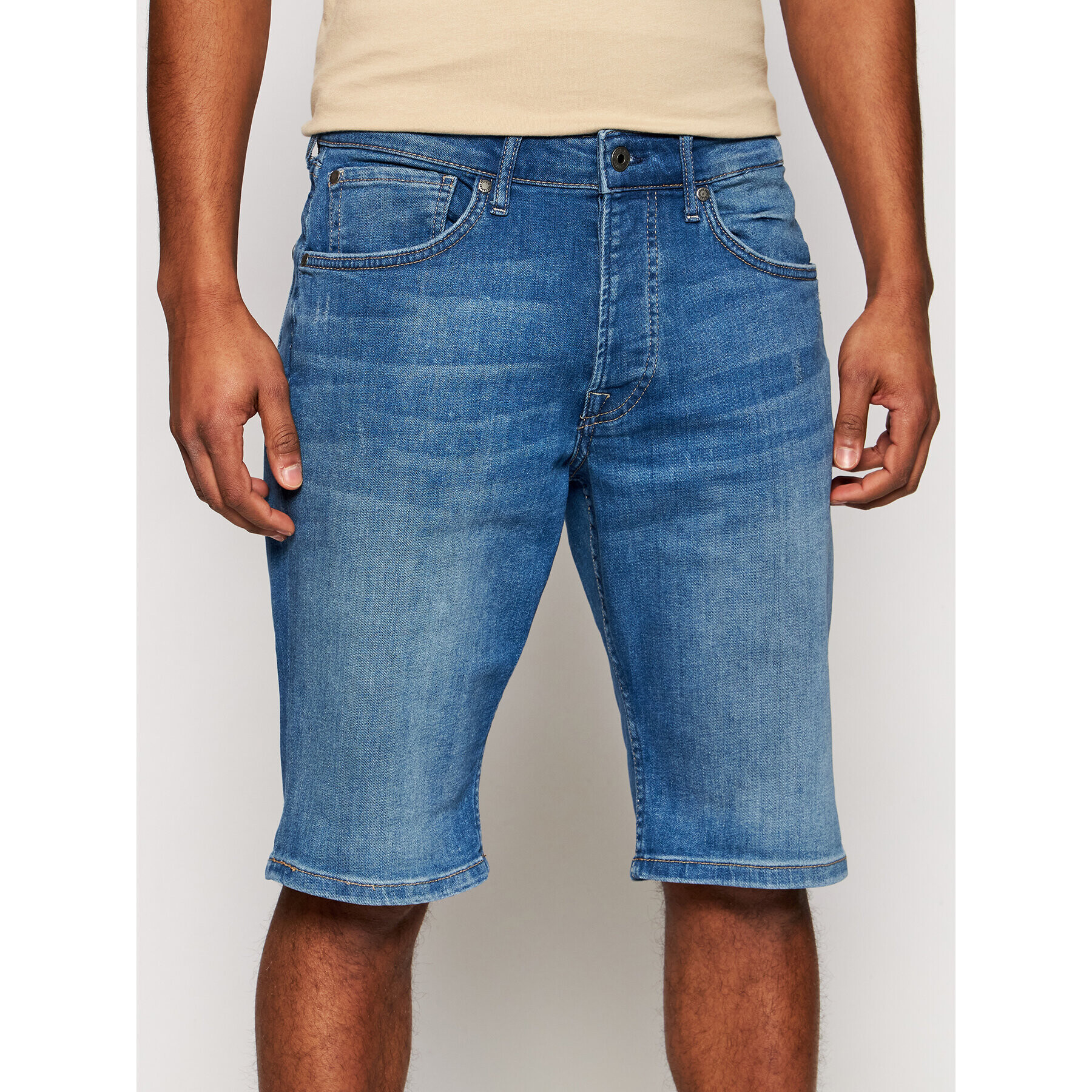 Pepe Jeans Džínové šortky Callen PM800707 Tmavomodrá Relaxed Fit - Pepit.cz