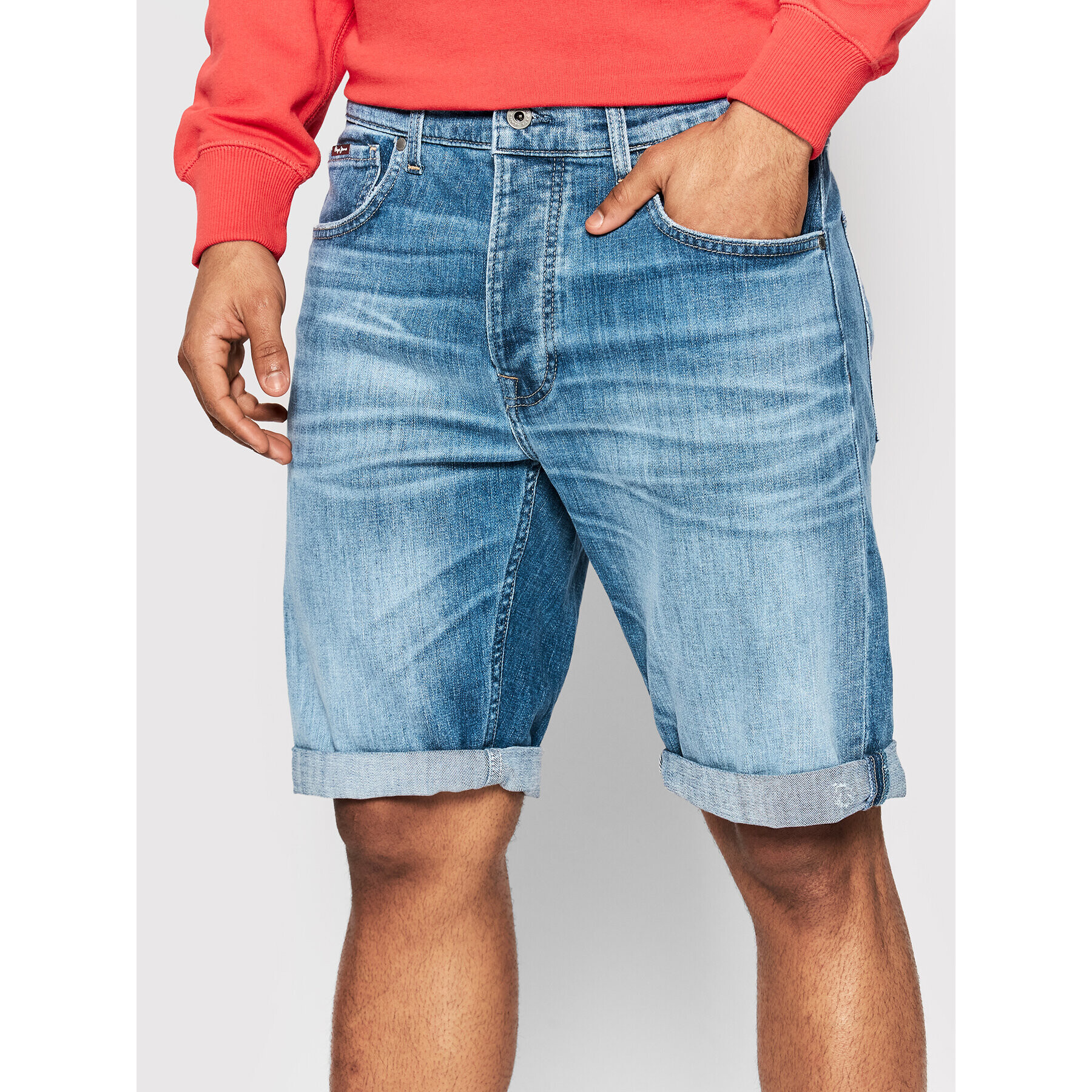 Pepe Jeans Džínové šortky Callen PM800933 Modrá Relaxed Fit - Pepit.cz