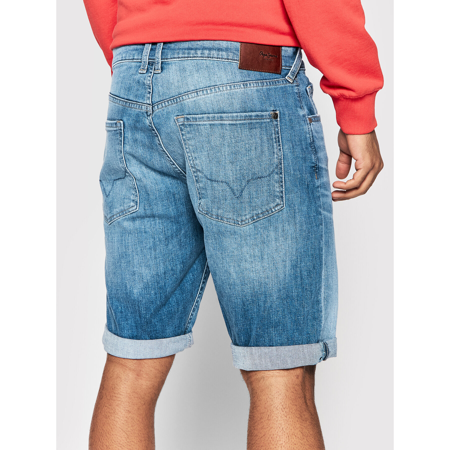 Pepe Jeans Džínové šortky Callen PM800933 Modrá Relaxed Fit - Pepit.cz