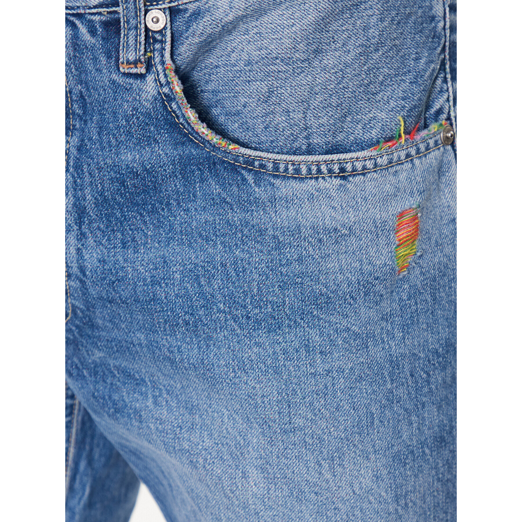 Pepe Jeans Džínové šortky Callen Short Rainbow PM801021 Modrá Relaxed Fit - Pepit.cz