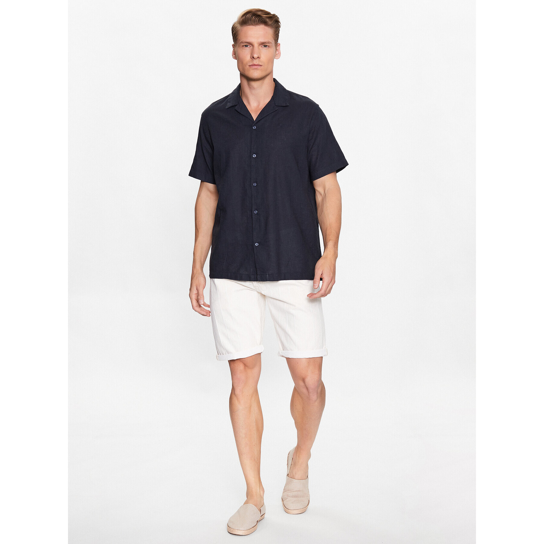 Pepe Jeans Džínové šortky Callen Short Stripe PM801013 Bílá Relaxed Fit - Pepit.cz