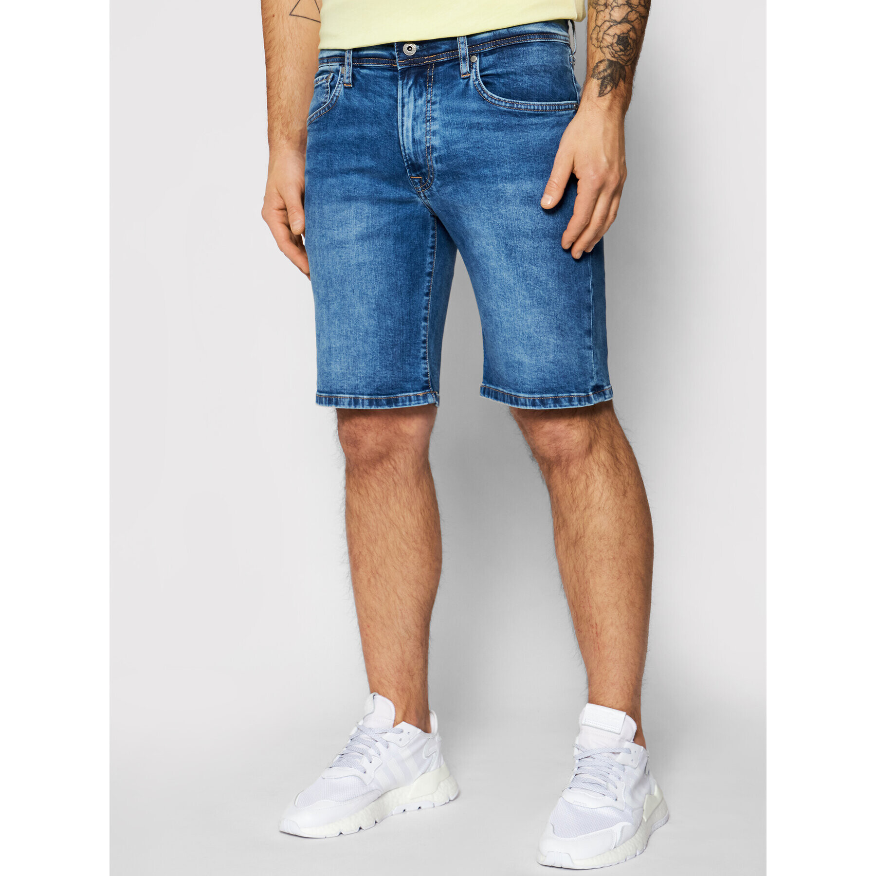 Pepe Jeans Džínové šortky Cane PM800543 Tmavomodrá Slim Fit - Pepit.cz