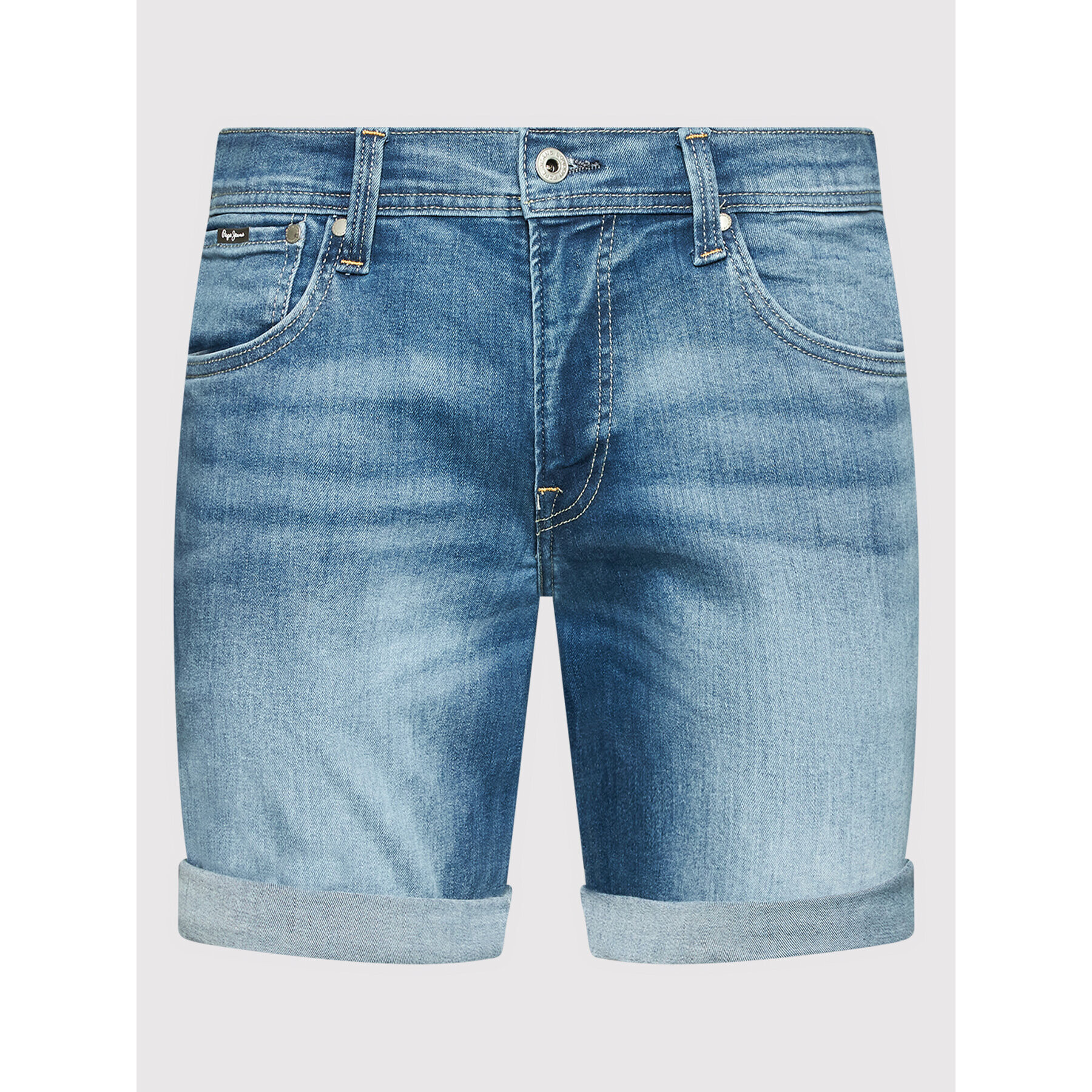 Pepe Jeans Džínové šortky Cane PM800934 Modrá Slim Fit - Pepit.cz