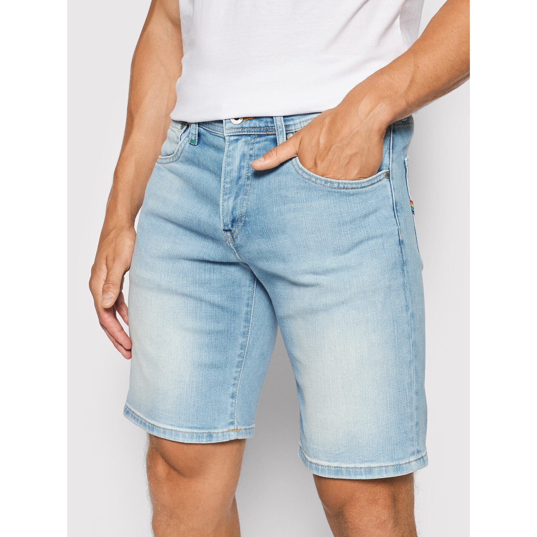 Pepe Jeans Džínové šortky Cane Pride PM800795 Modrá Slim Fit - Pepit.cz