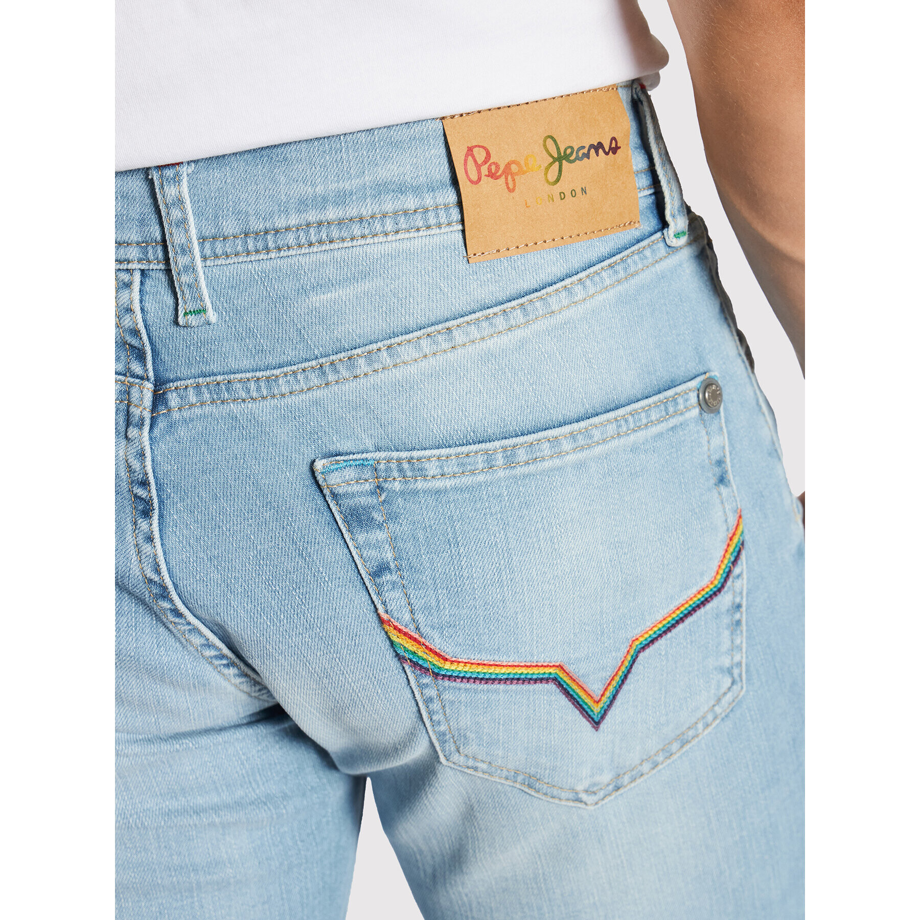 Pepe Jeans Džínové šortky Cane Pride PM800795 Modrá Slim Fit - Pepit.cz