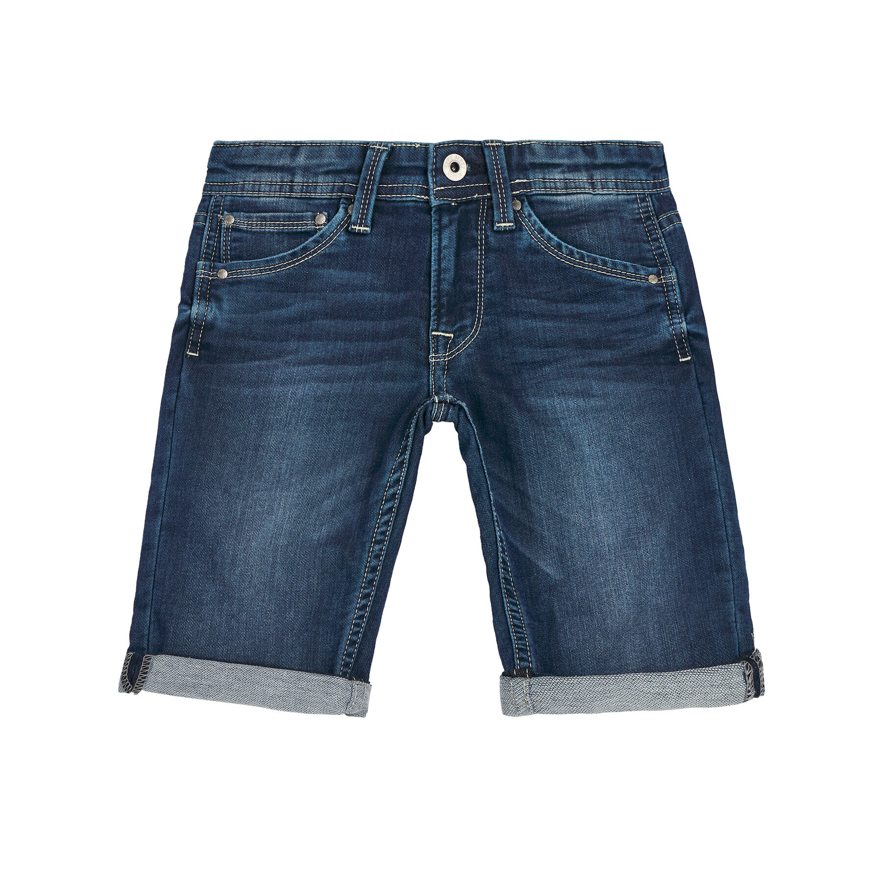 Pepe Jeans Džínové šortky Cashed PB800333 Tmavomodrá Regular Fit - Pepit.cz