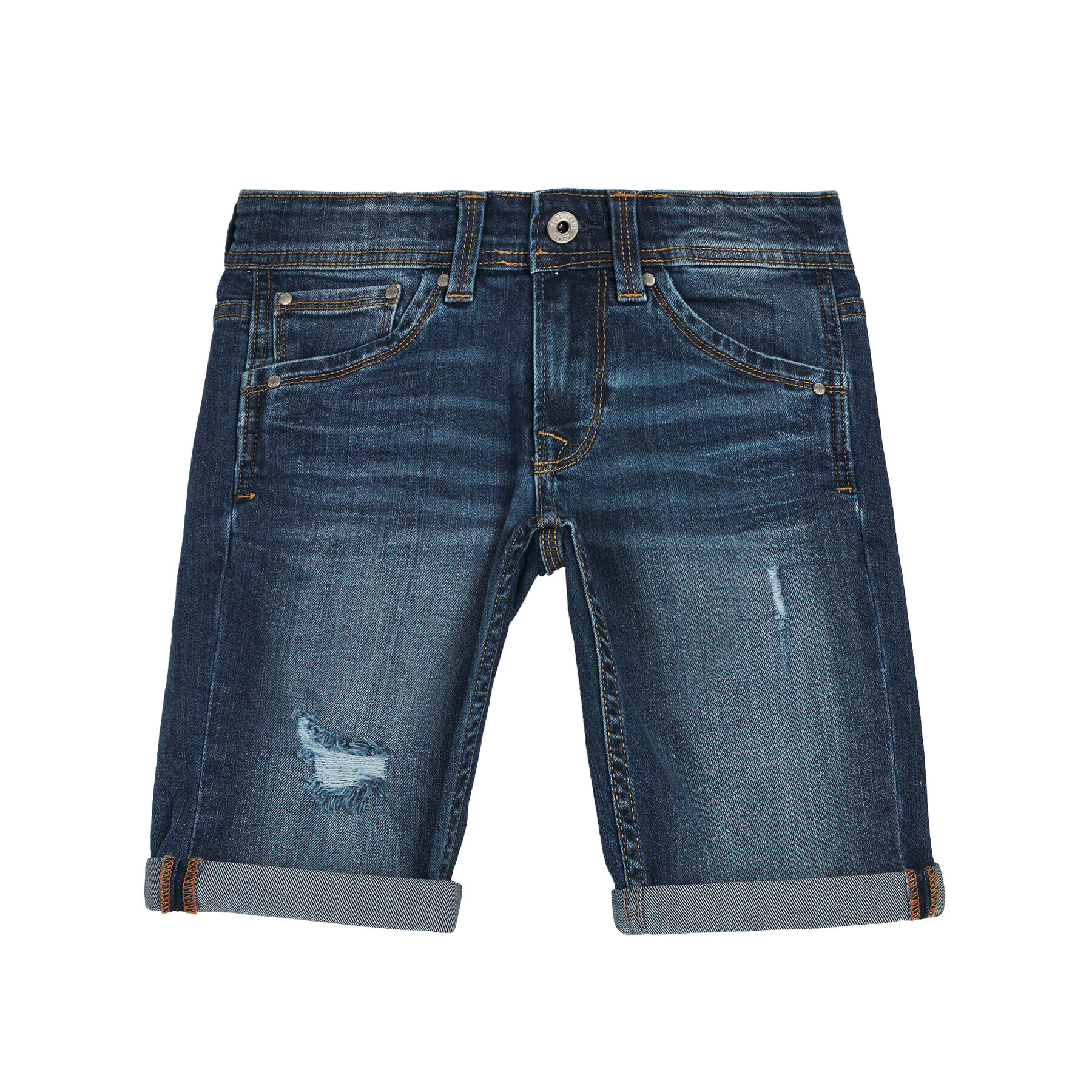 Pepe Jeans Džínové šortky Cashed PB800333 Tmavomodrá Regular Fit - Pepit.cz